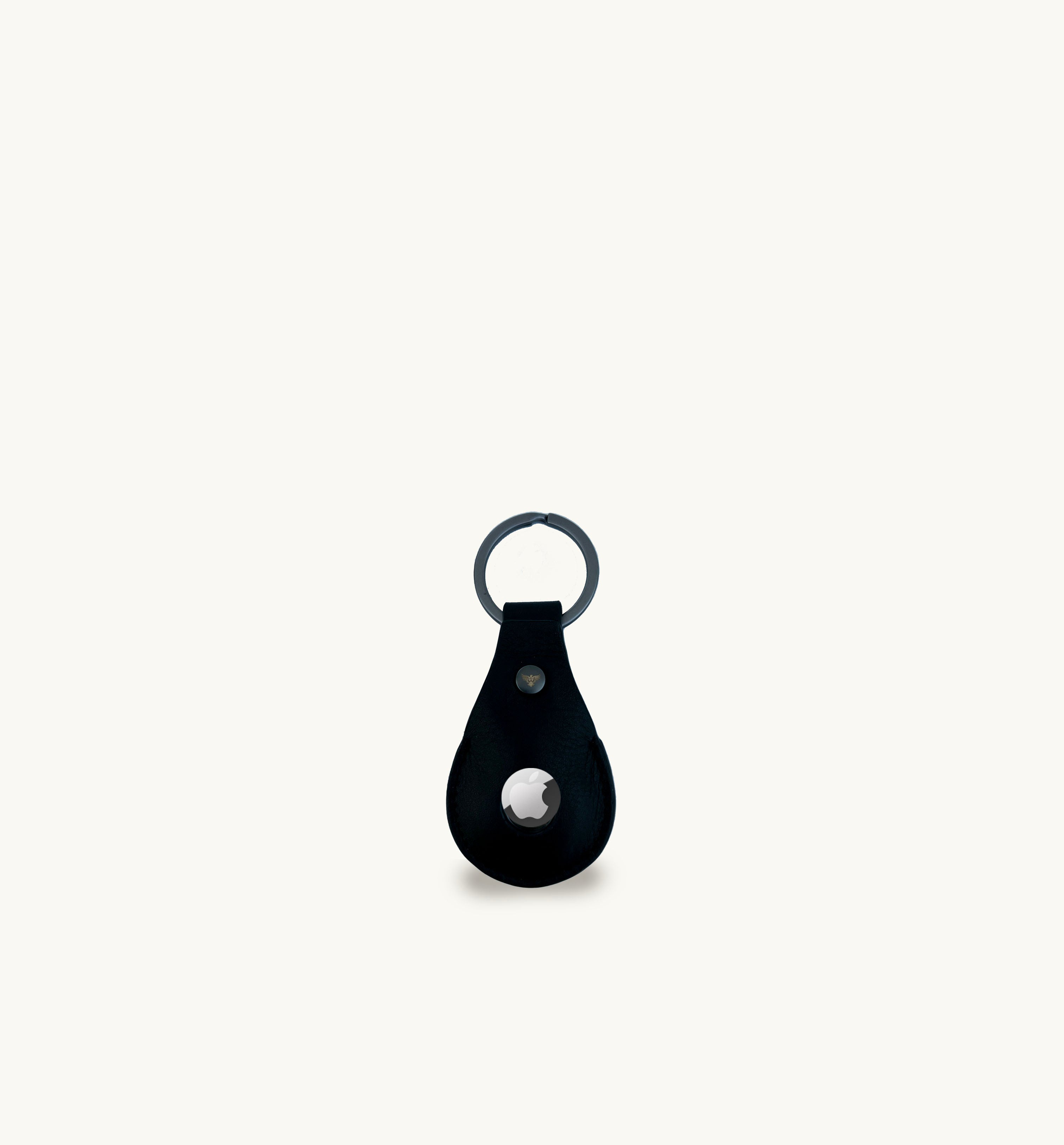 Orange Leather Luggage Tag and Black Leather AirTag Gift Set