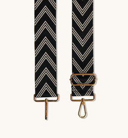 The Mini Tassel Stone Leather Phone Bag With Black & Stone Arrow Strap