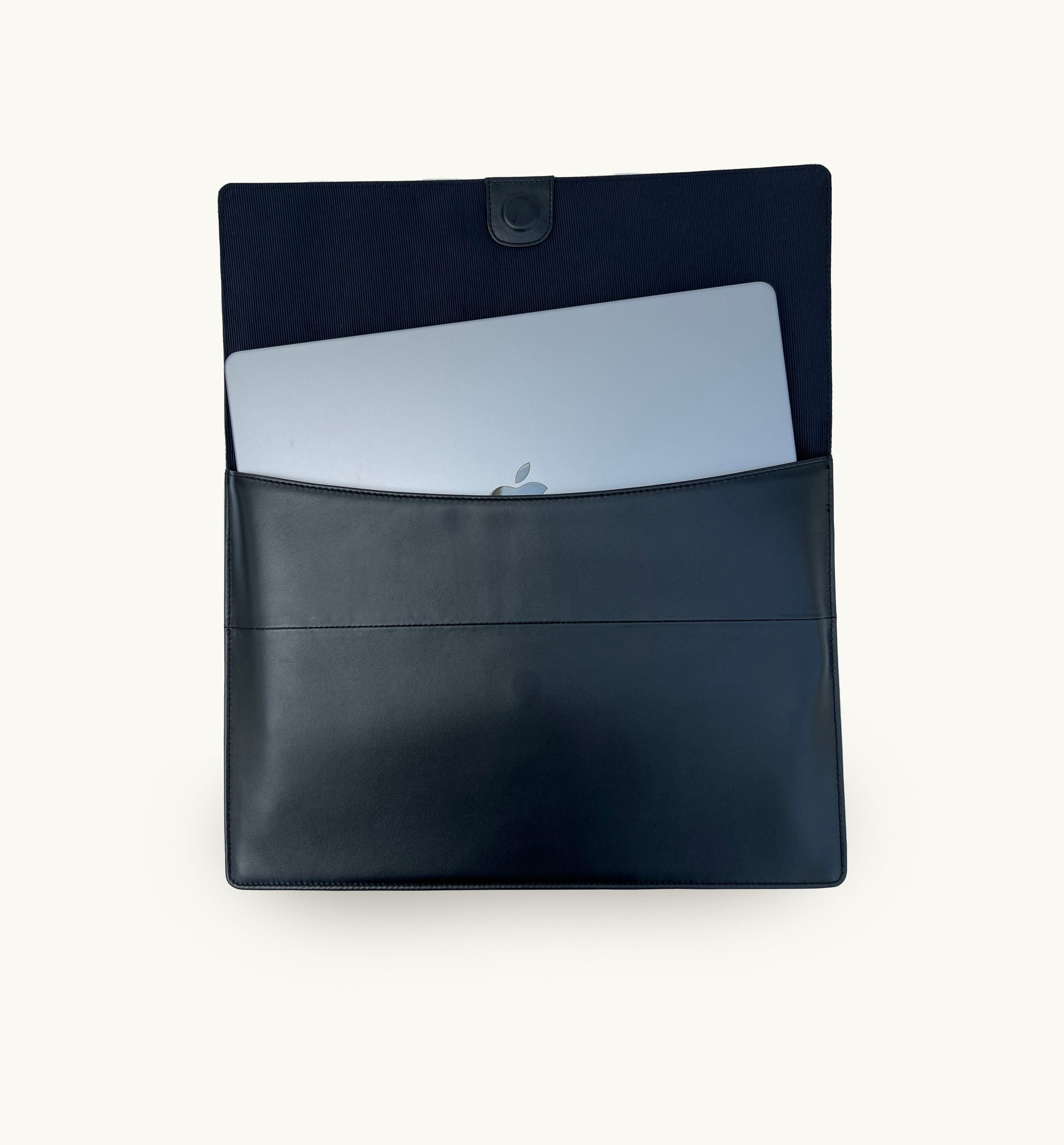 Black Leather Laptop 13-14 inch Sleeve