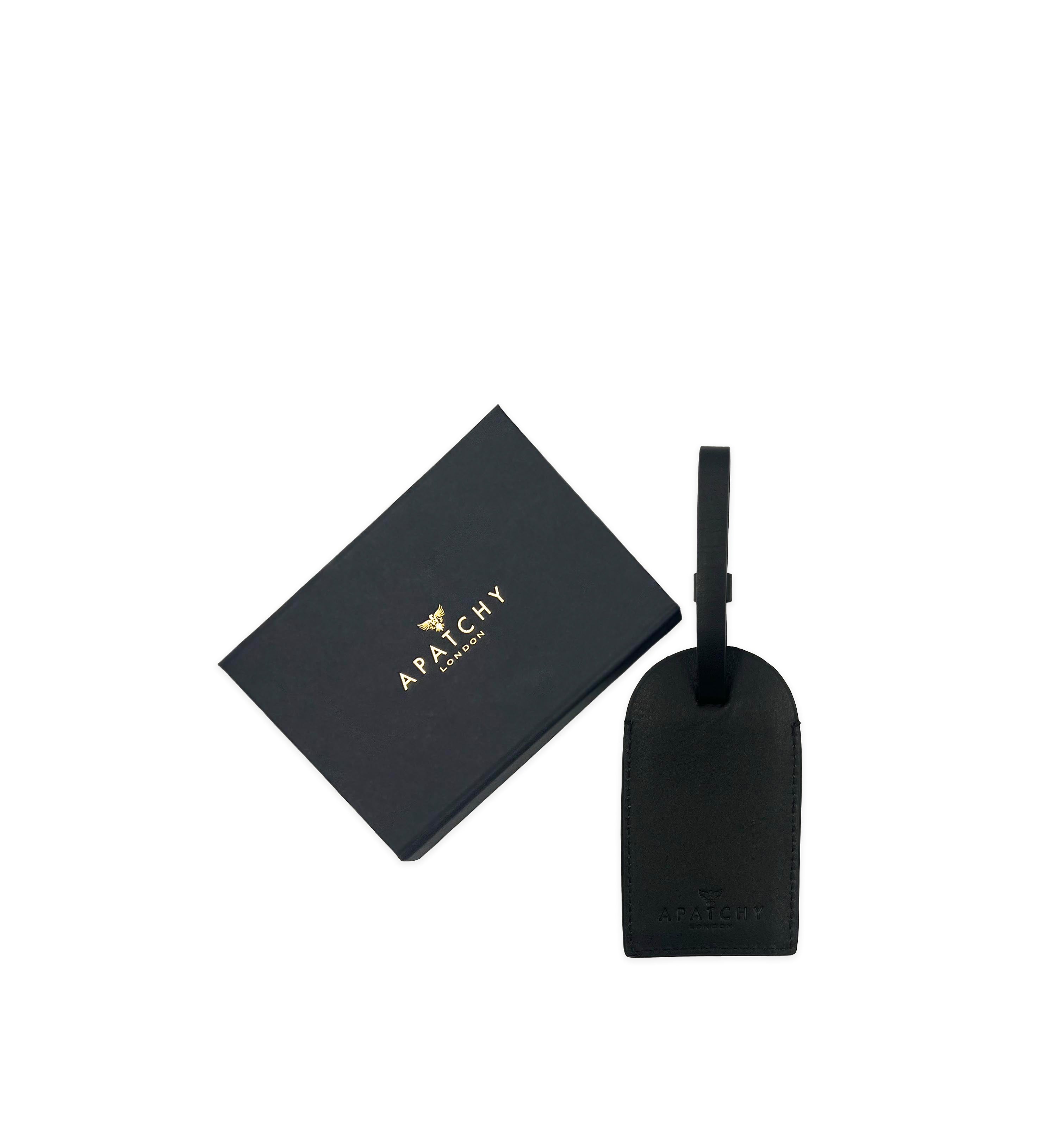 The Black Leather Luggage Tag