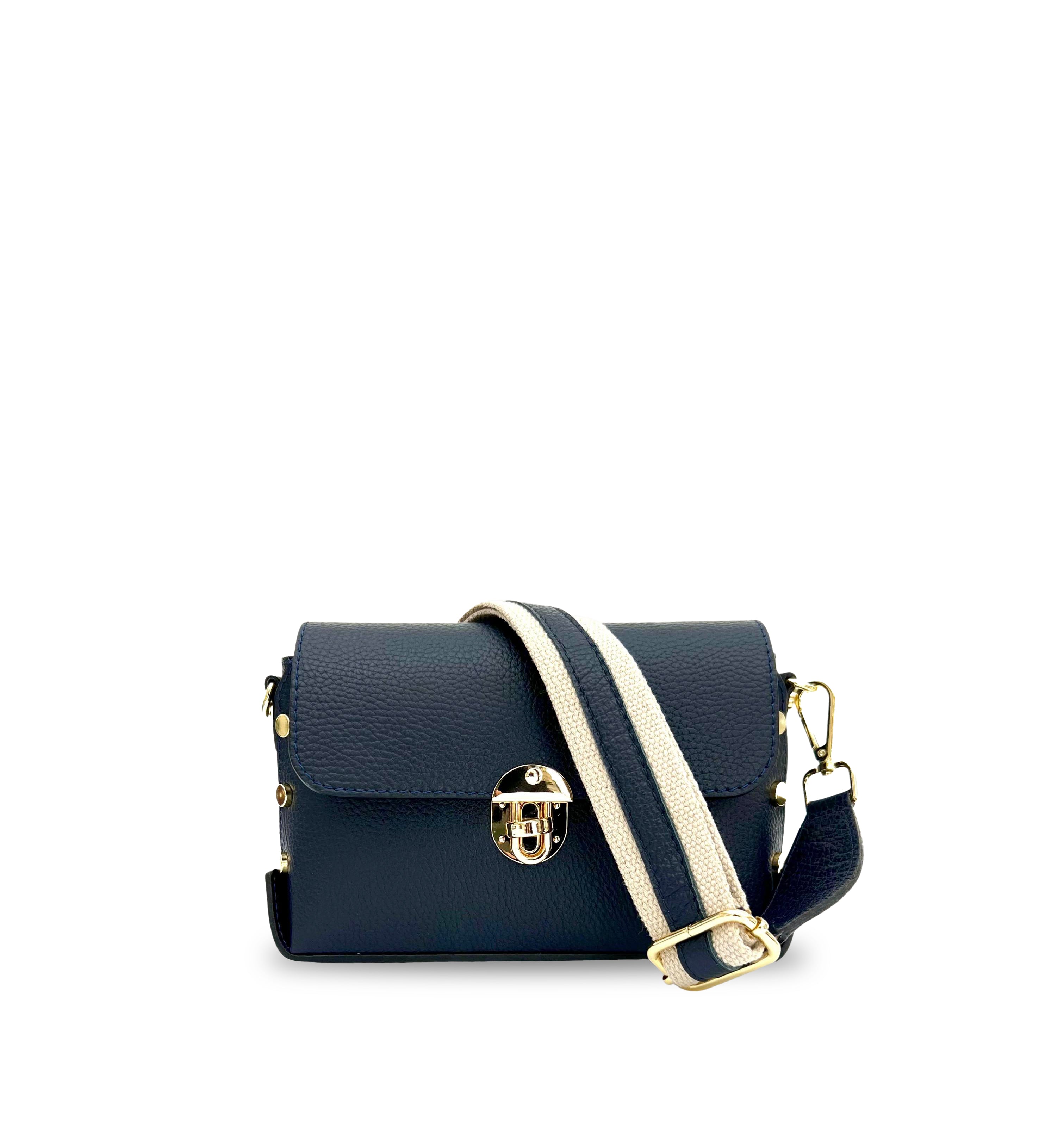 The Bloxsome Leather Crossbody Bag With Canvas Strap