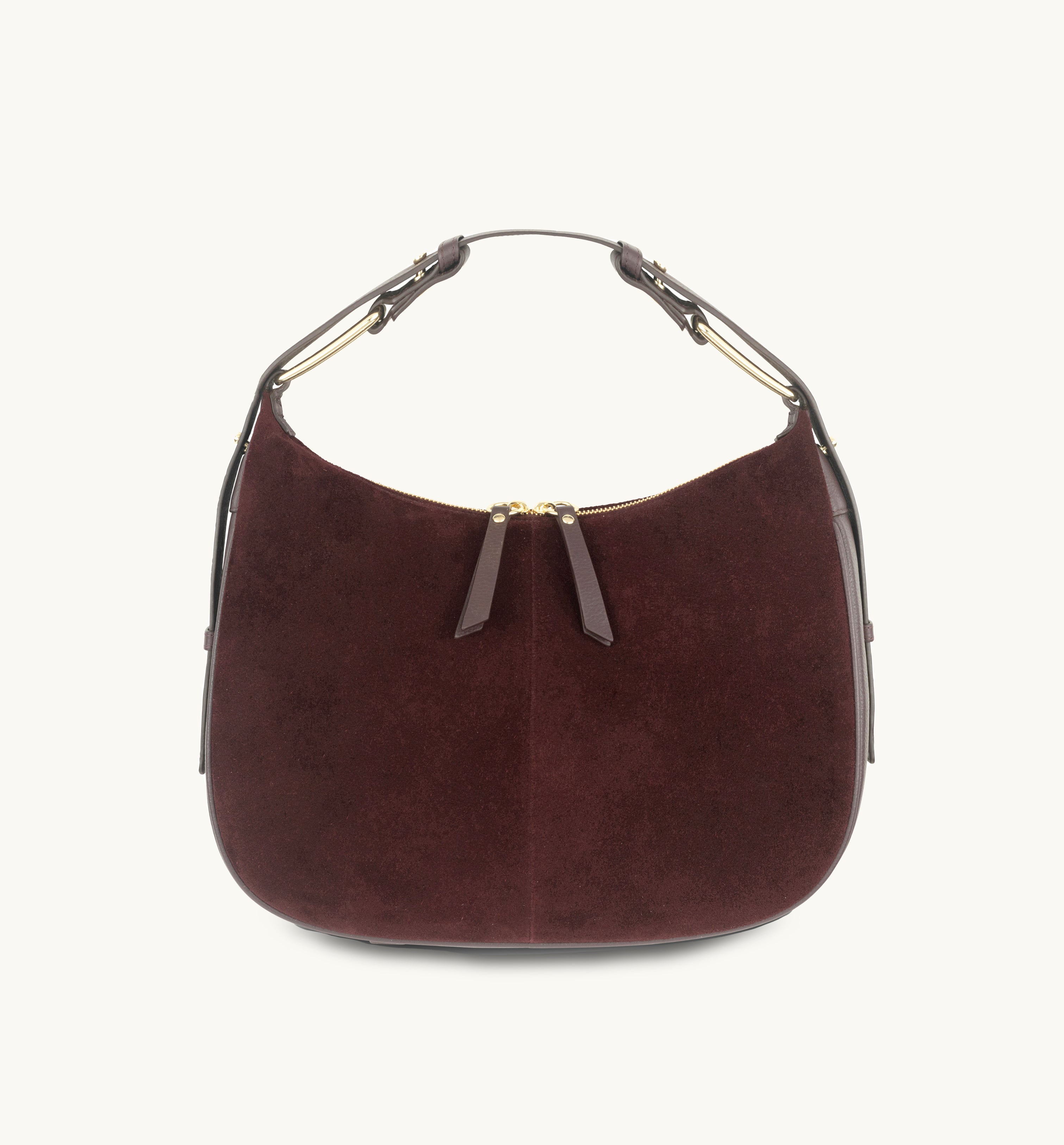 The Charlie Burgundy Suede Bag