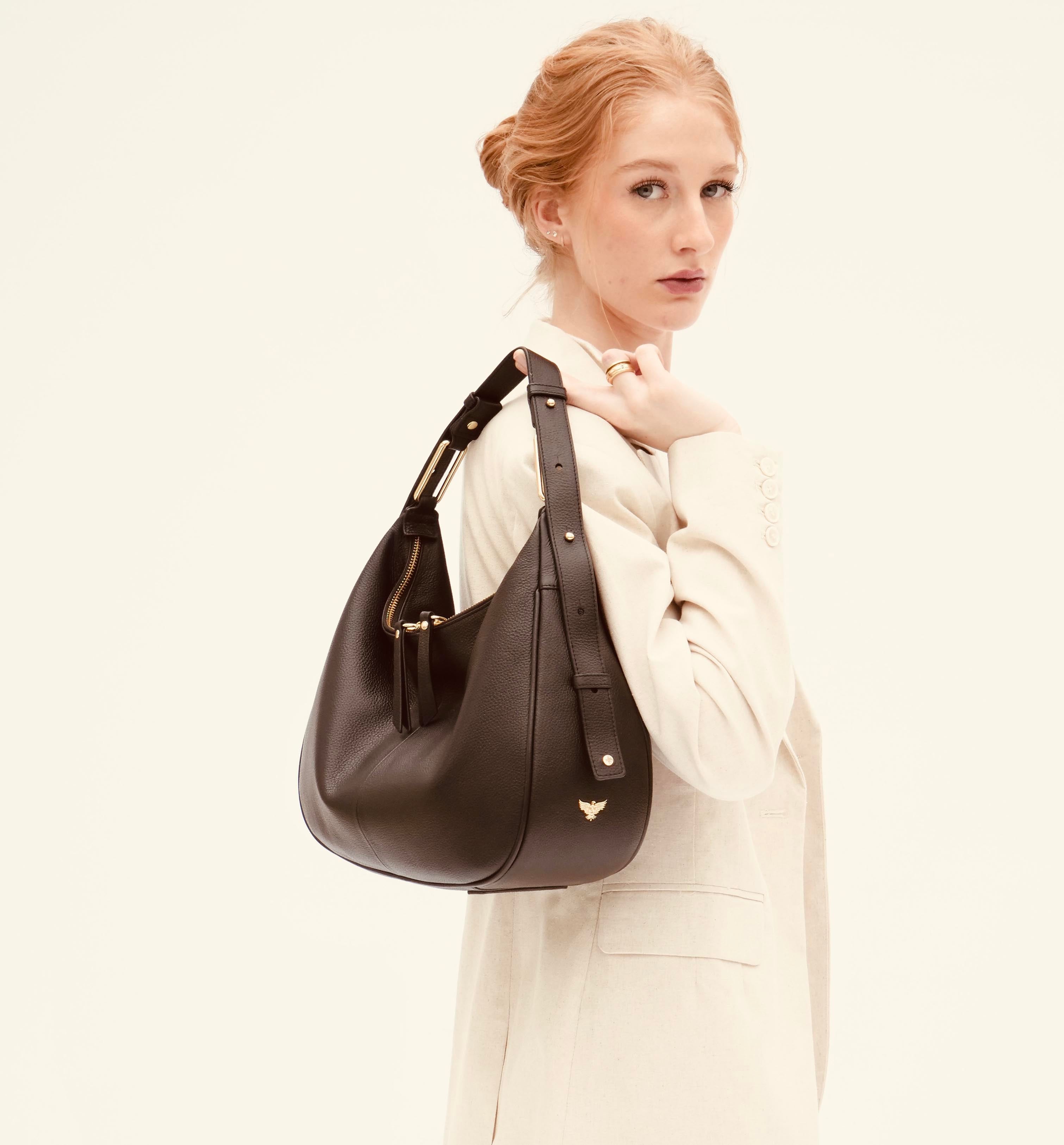 The Charlie Black Leather Bag