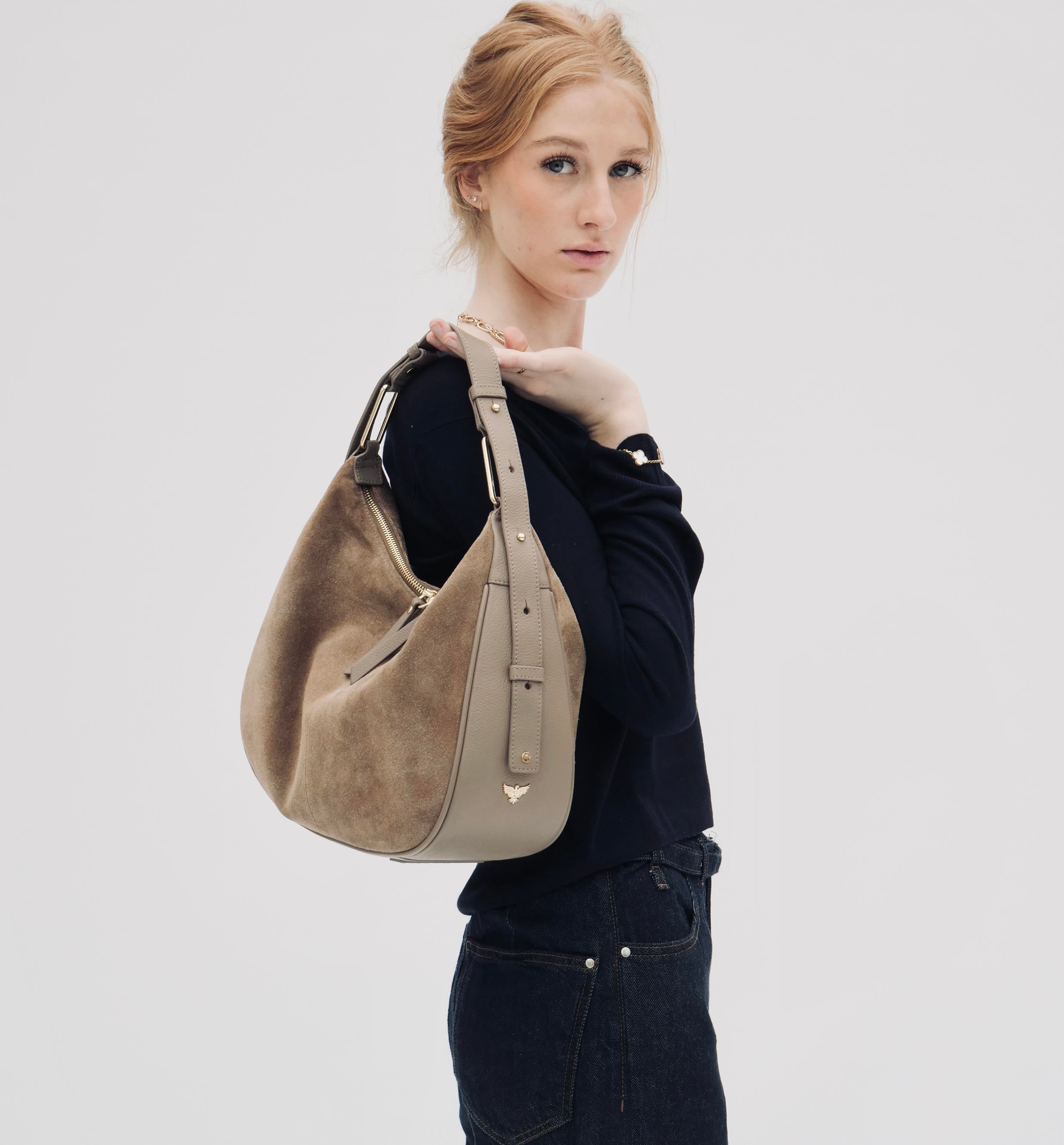 The Charlie Mushroom Suede Bag