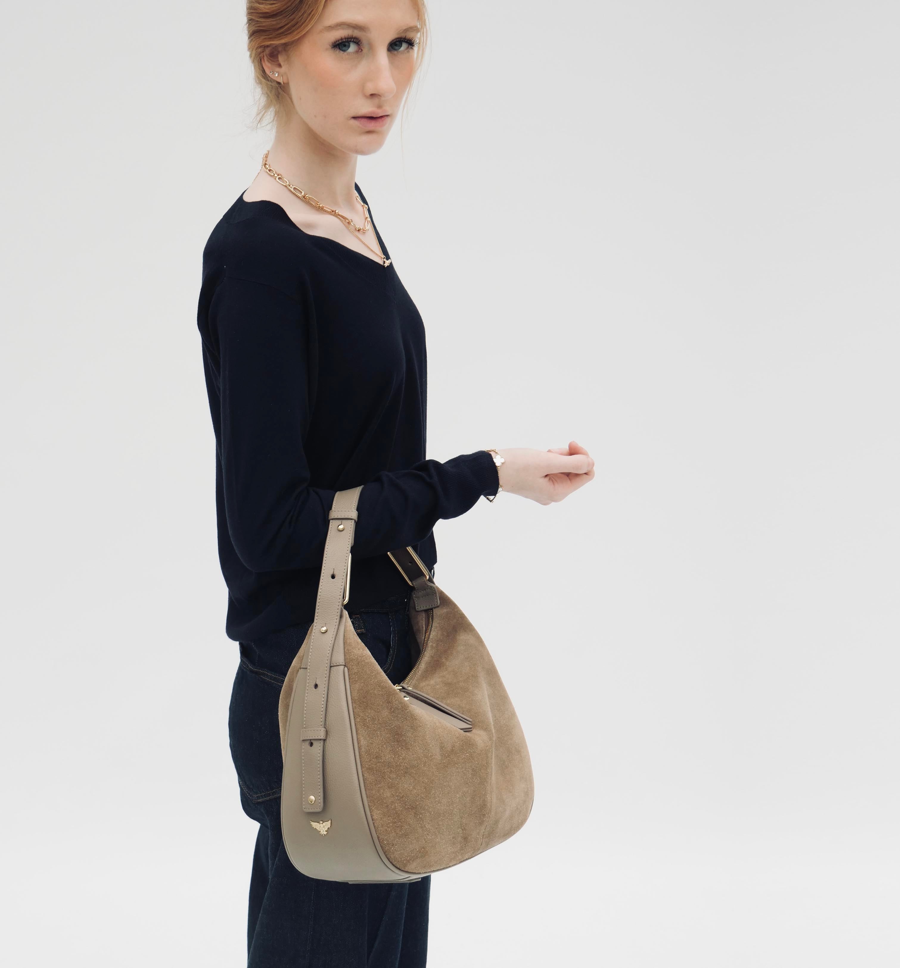 The Charlie Mushroom Suede Bag