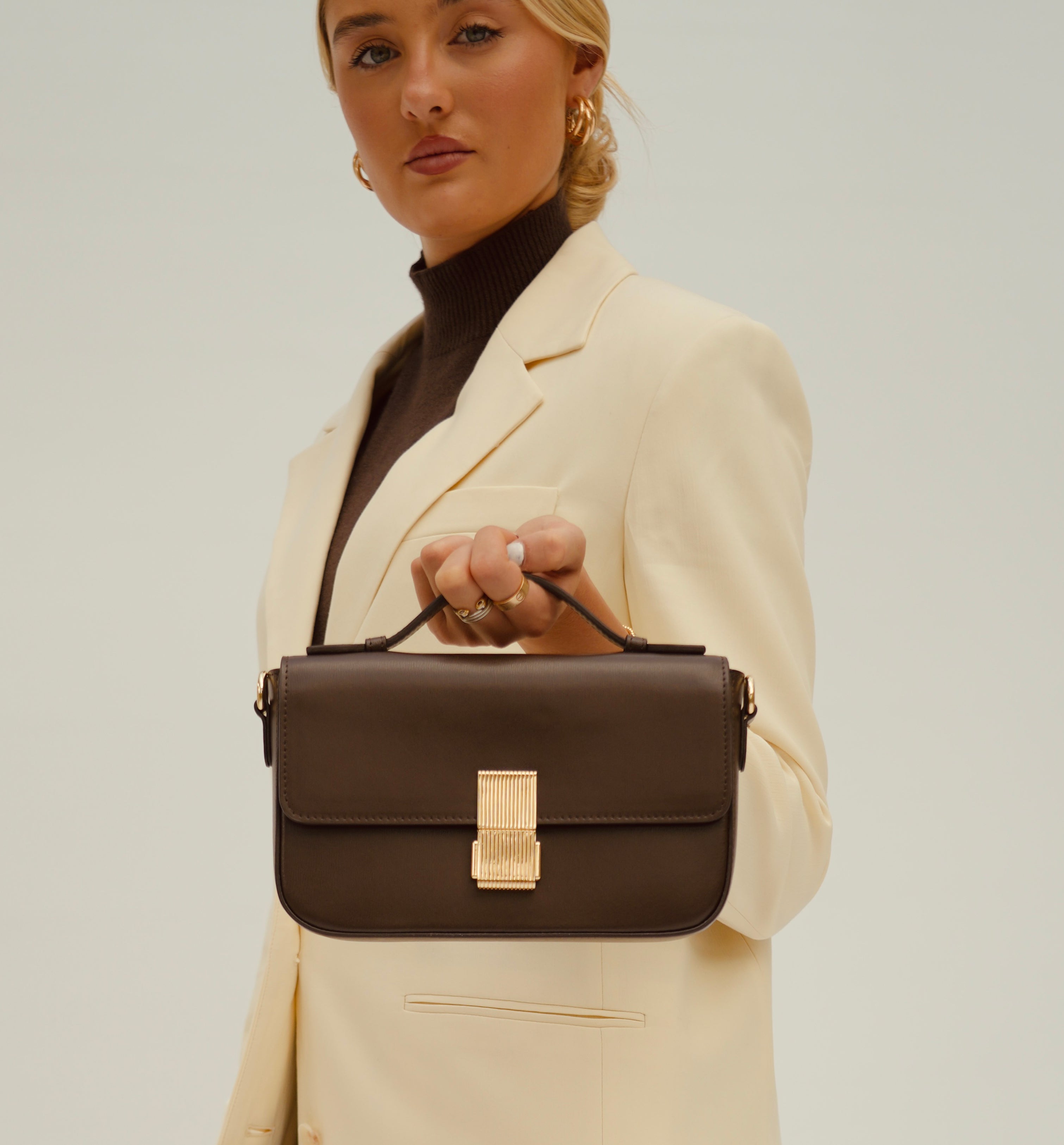 The Flora Chocolate Leather Bag