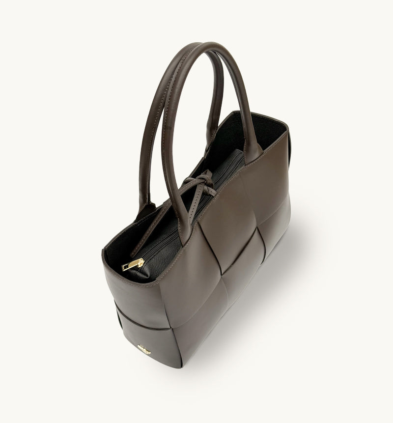 The Tori Chocolate Leather Tote