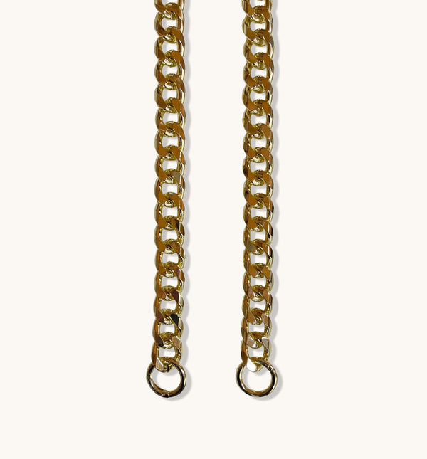 Pewter Leather Crossbody Bag With Gold Chain Strap