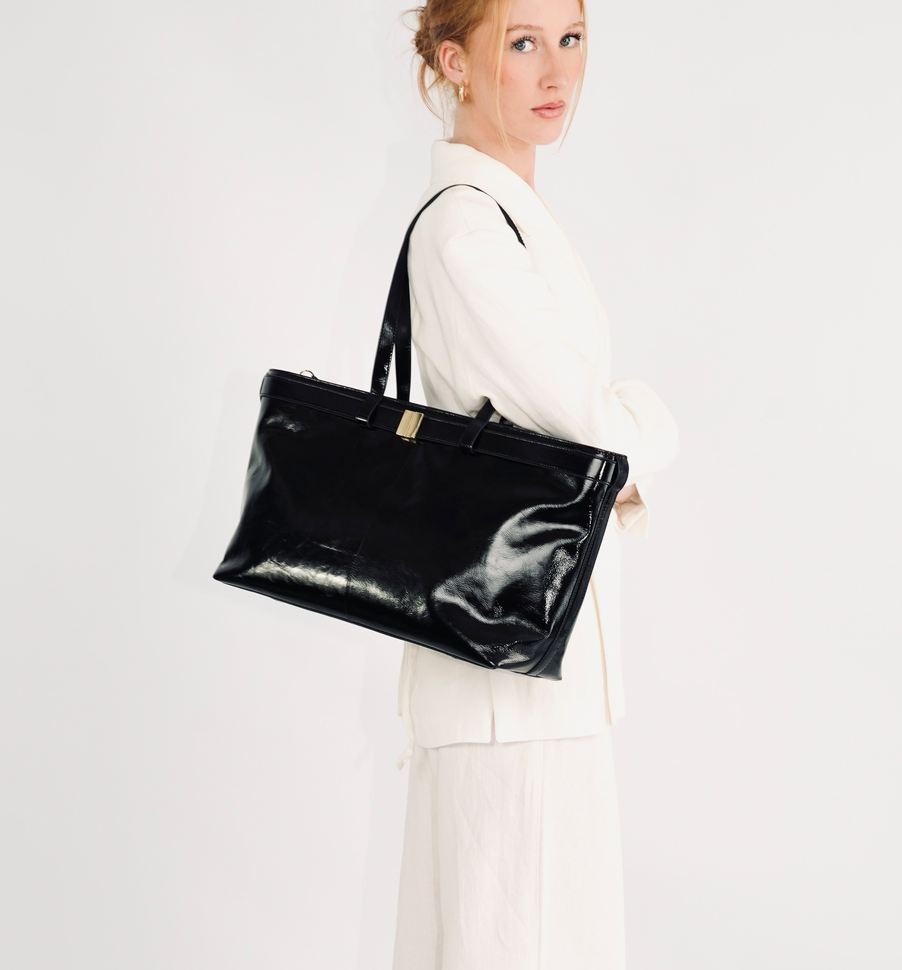 The Esme Crinkle Patent Bag