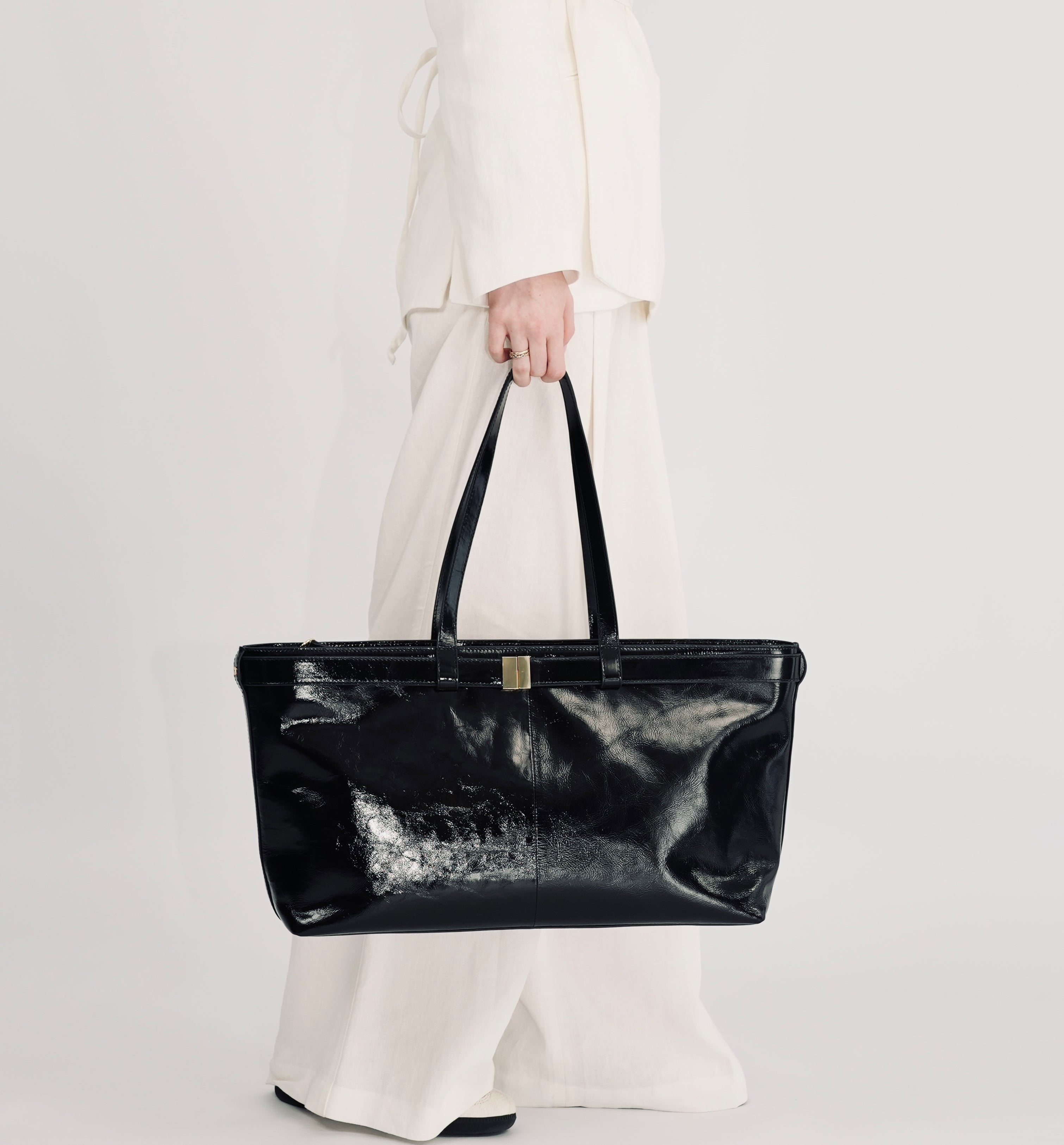 The Esme Crinkle Patent Bag