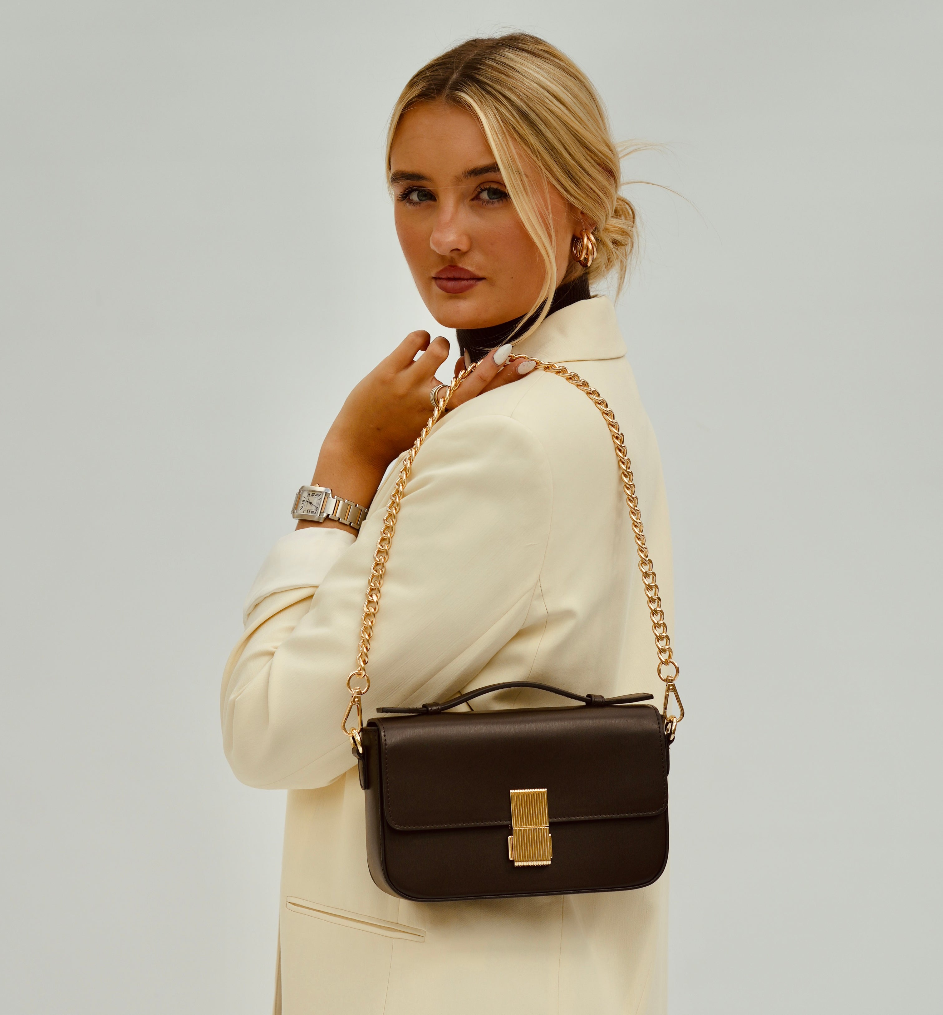 The Flora Chocolate Leather Bag