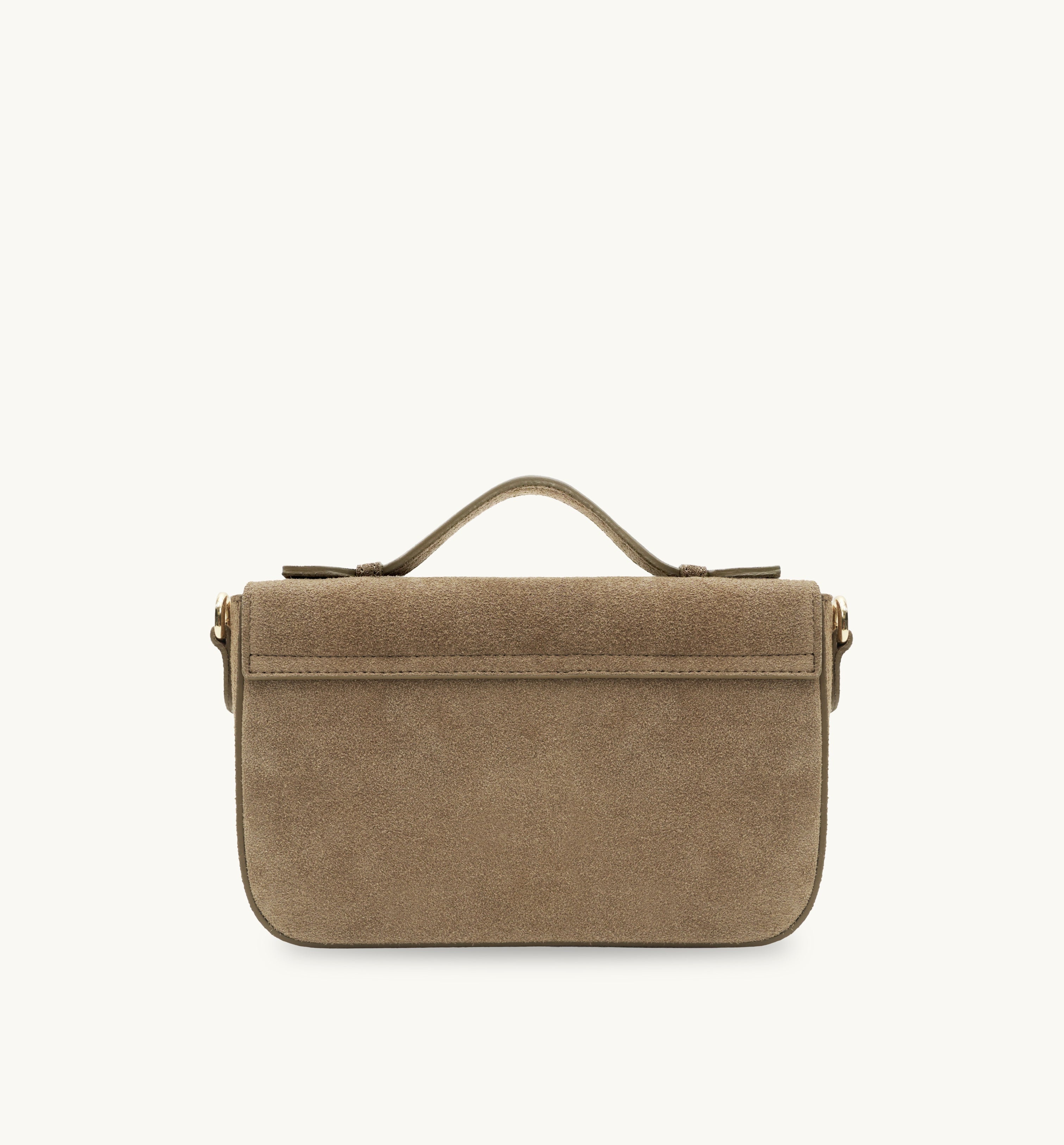 The Flora Top Handle Suede Bag