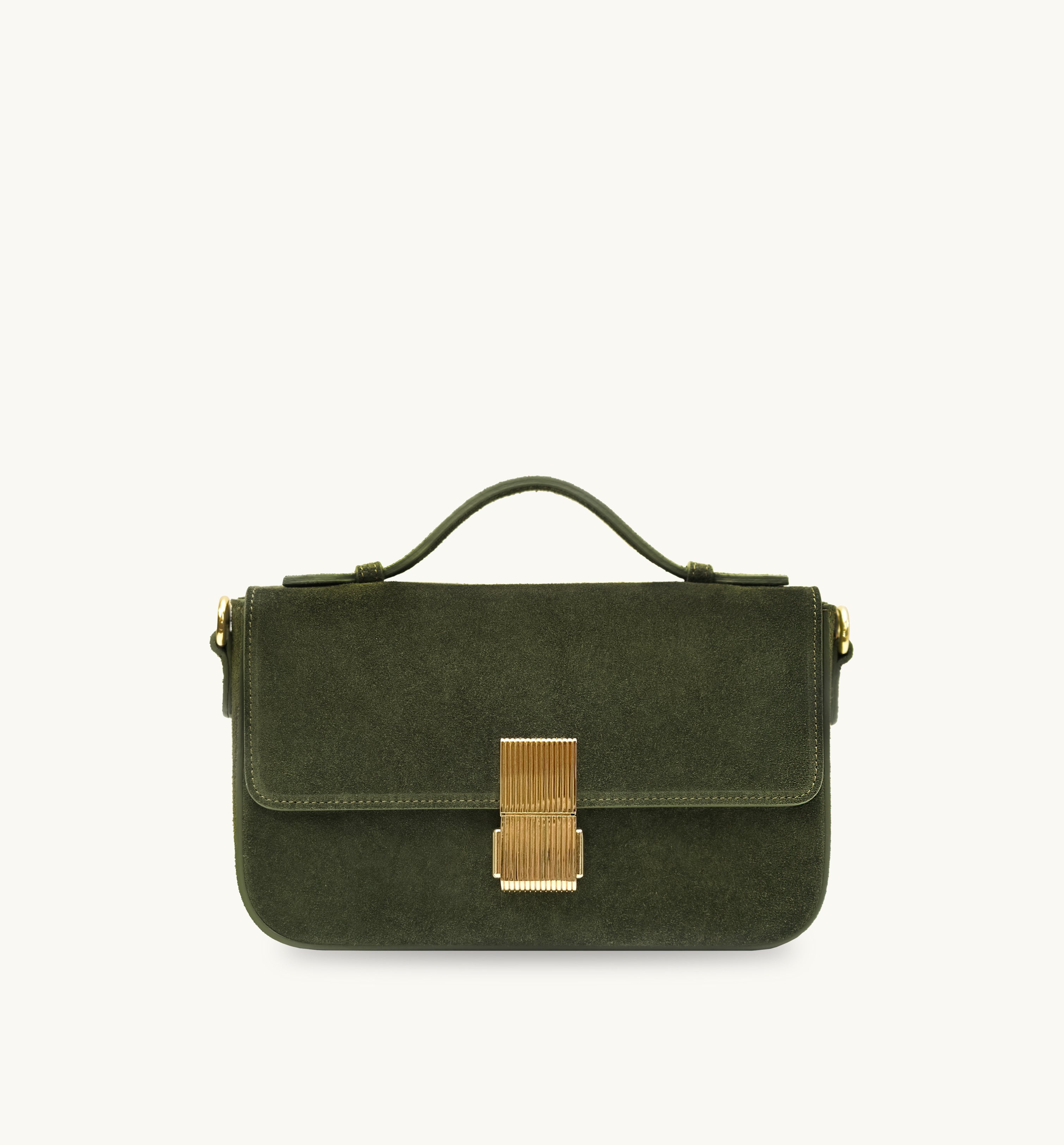 The Flora Top Handle Suede Bag