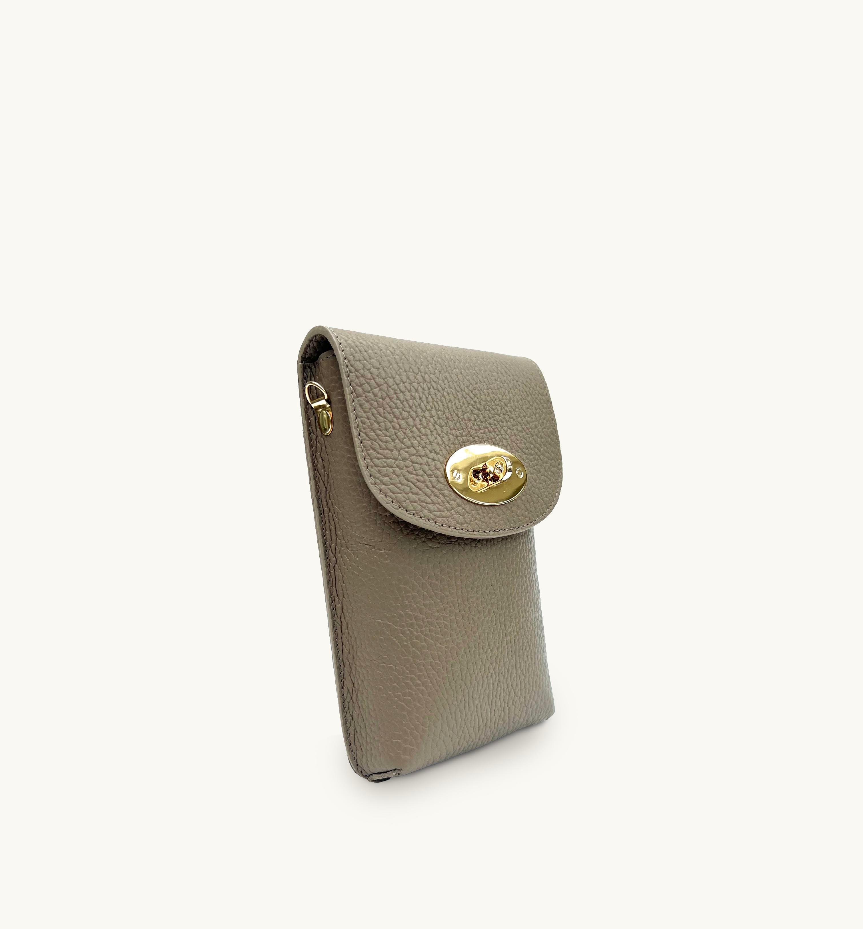 The Frankie Mushroom Leather Phone Bag