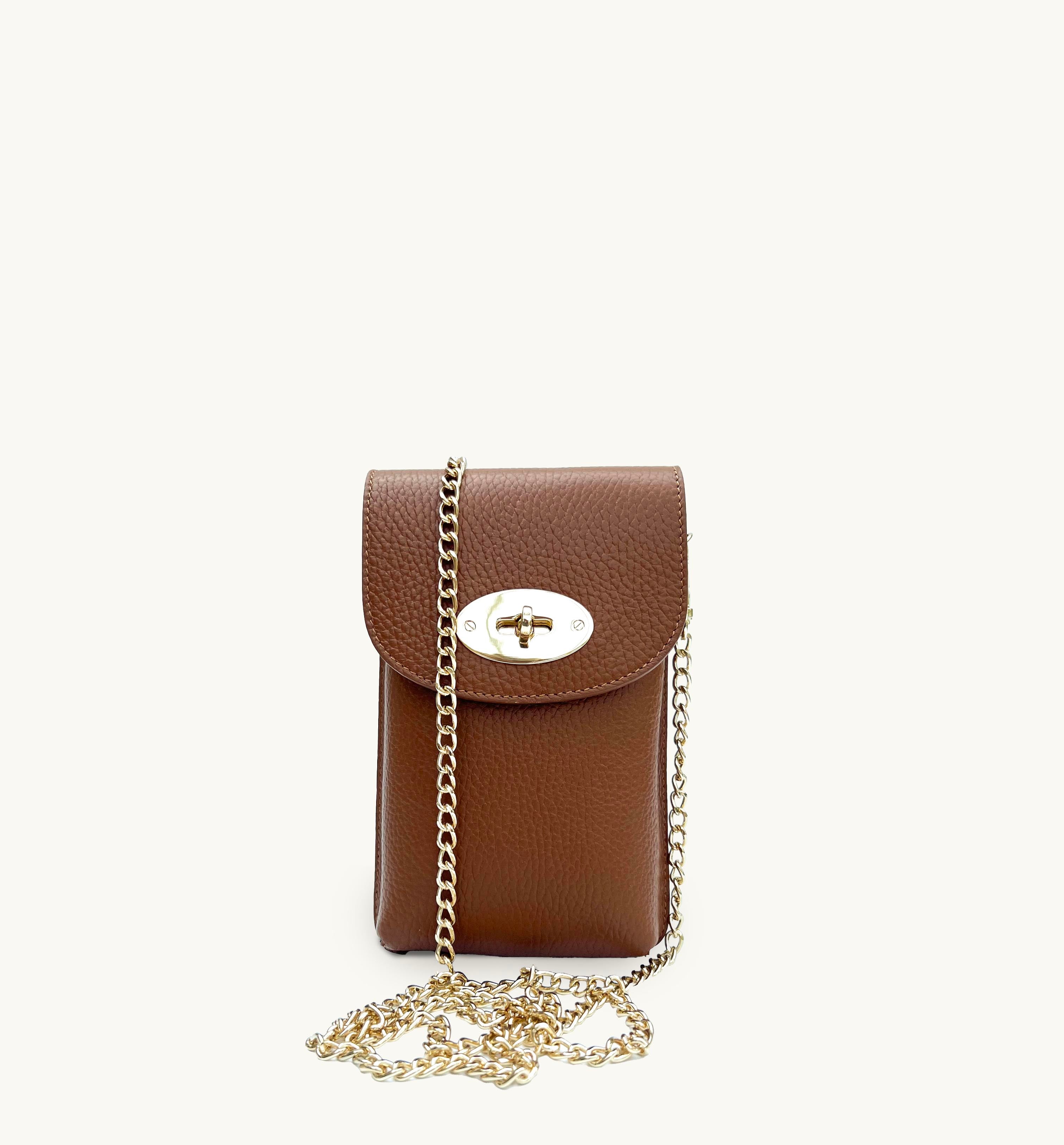 The Frankie Tan Leather Phone Bag