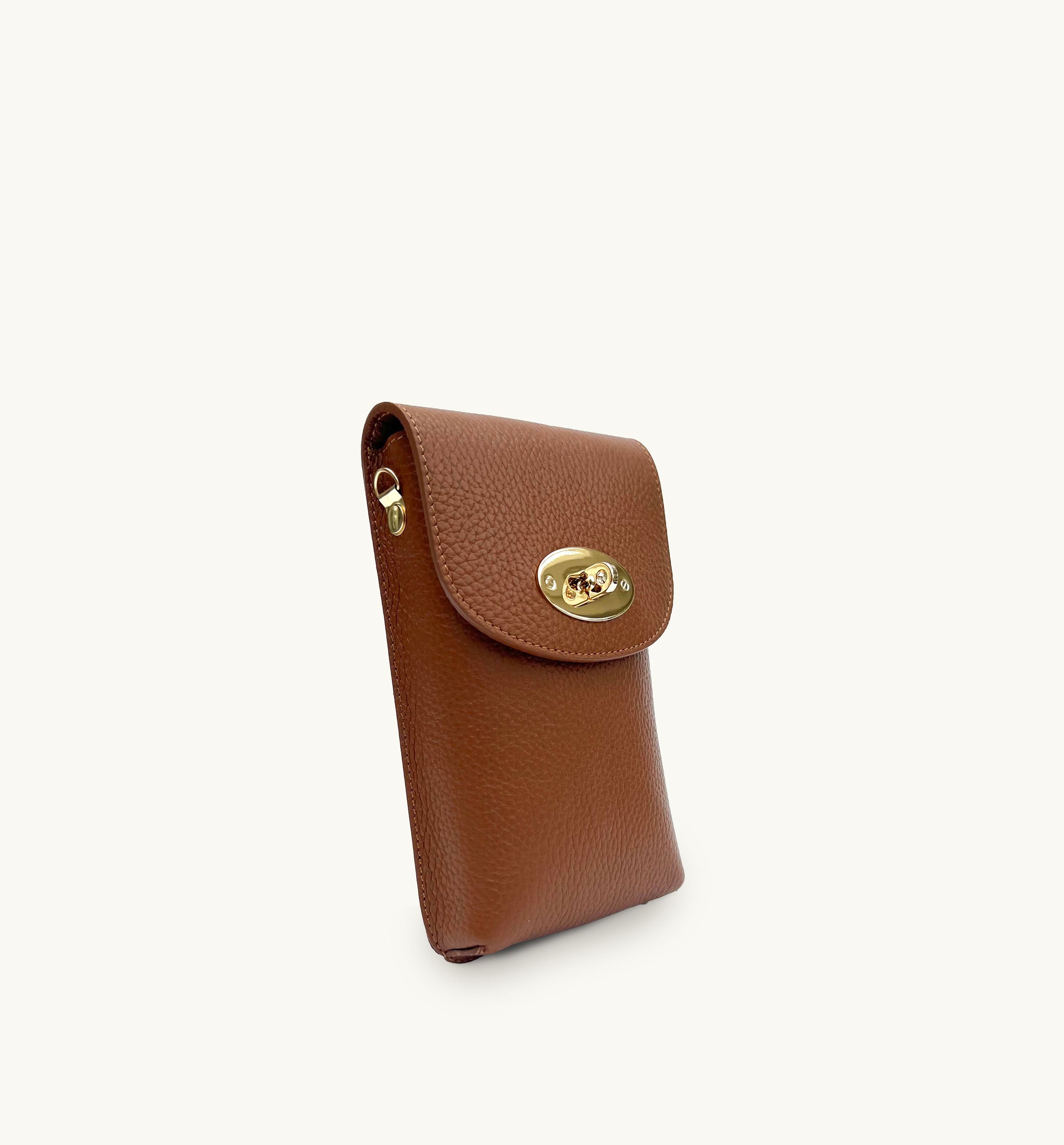 The Frankie Tan Leather Phone Bag