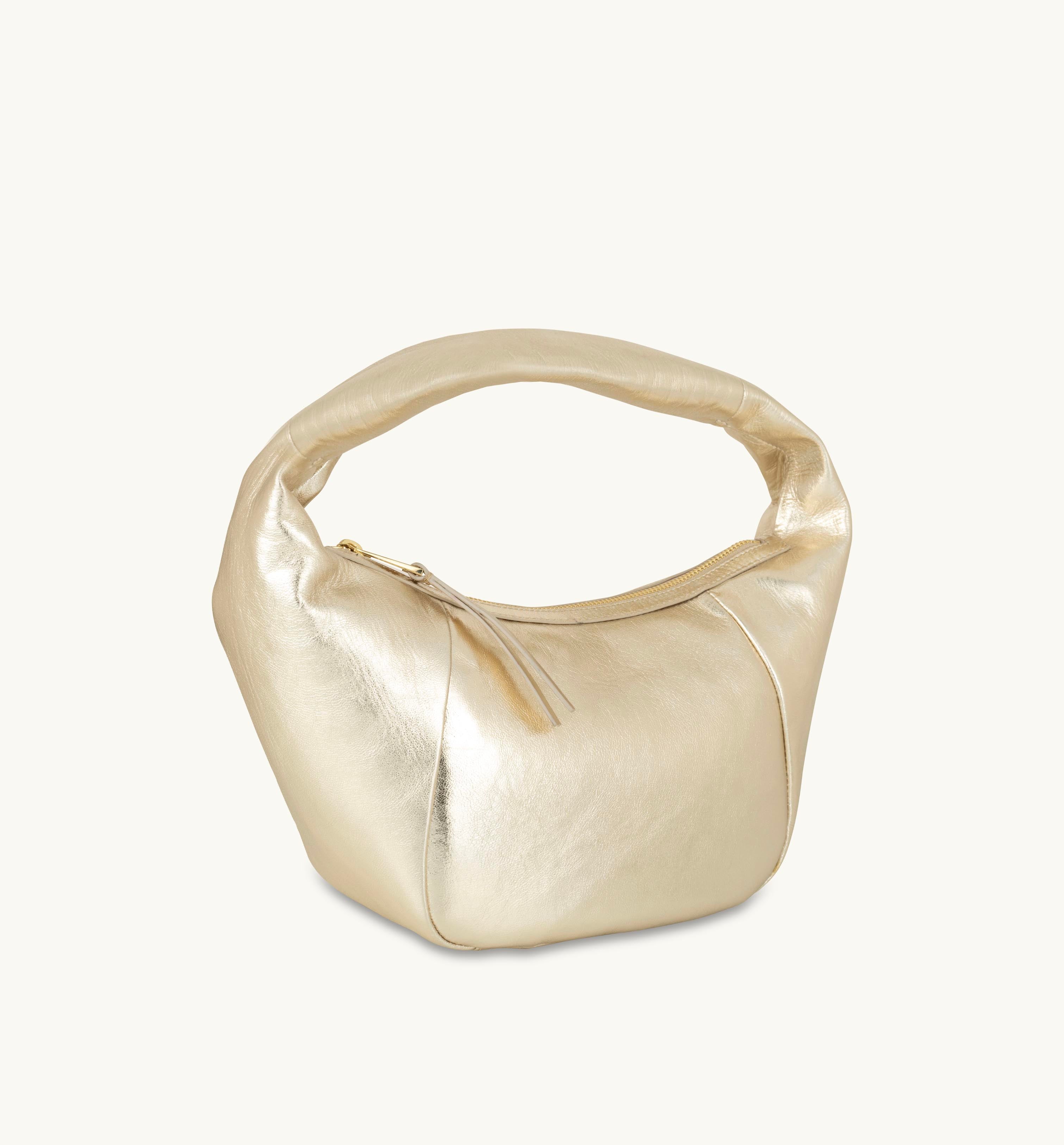 The Jasmine Gold Leather Bag