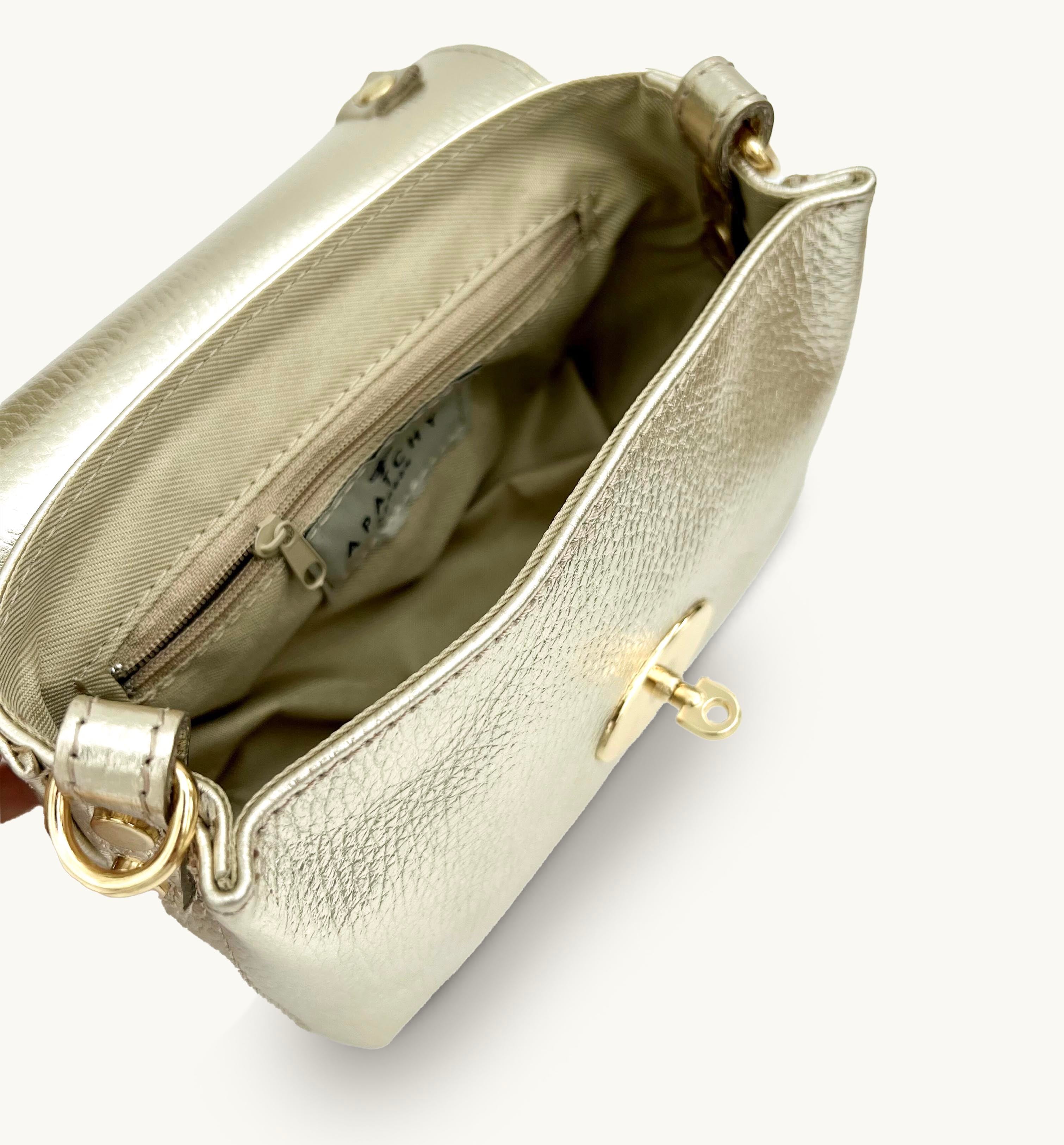 The Rachel Gold Leather Bag