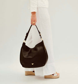 The Harriet Black Leather Bag