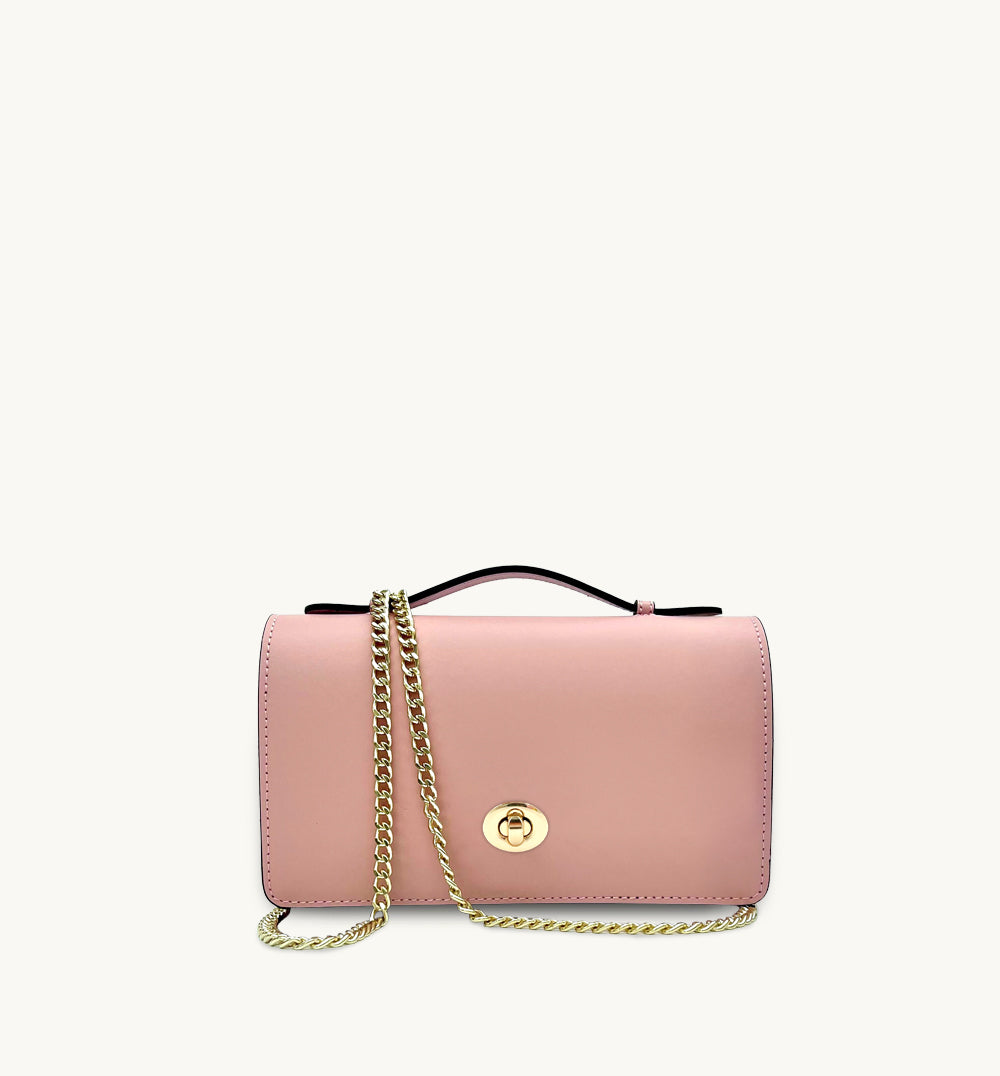 The Amelia Baby Pink Leather Bag