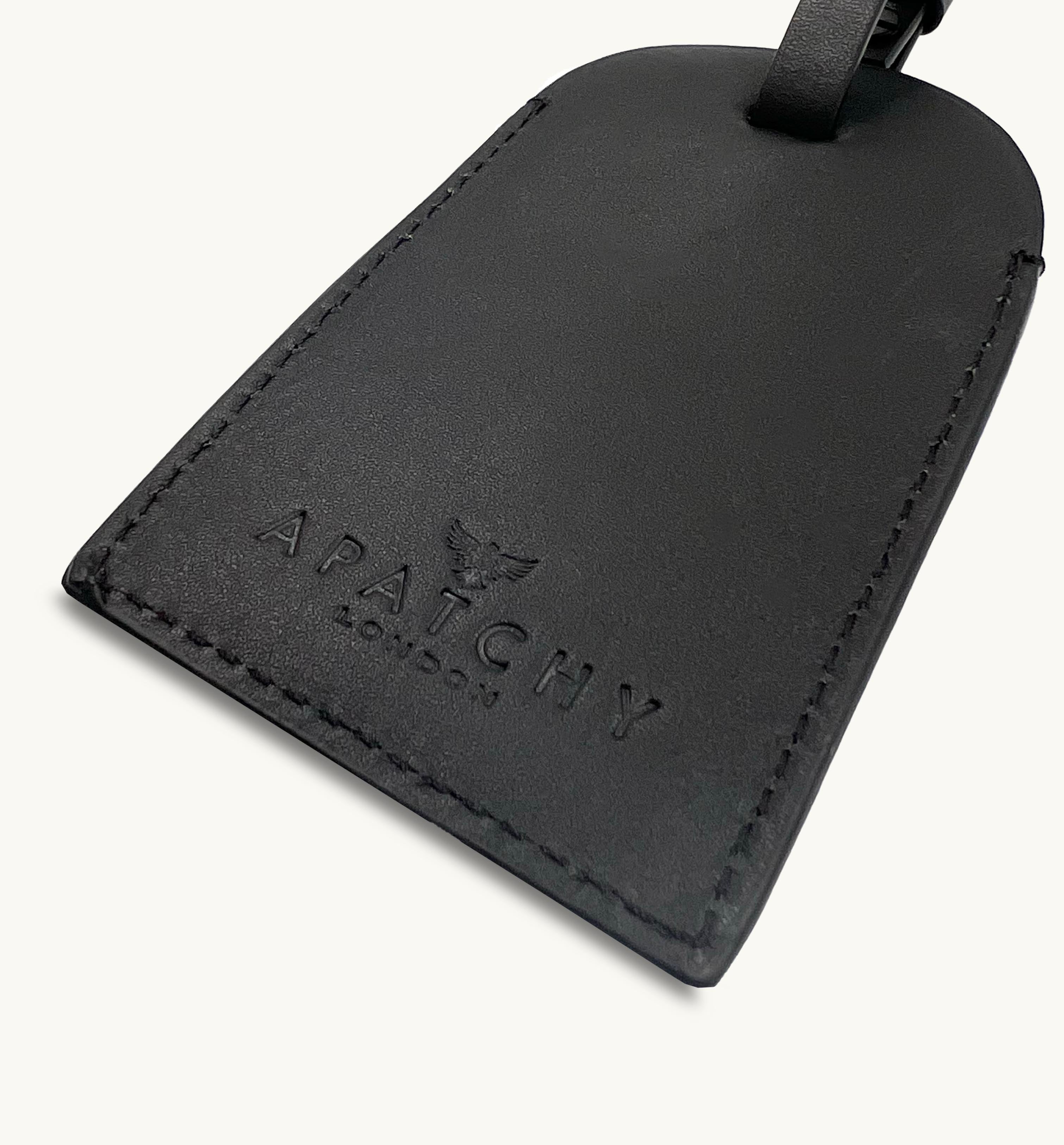 The Black Leather Luggage Tag