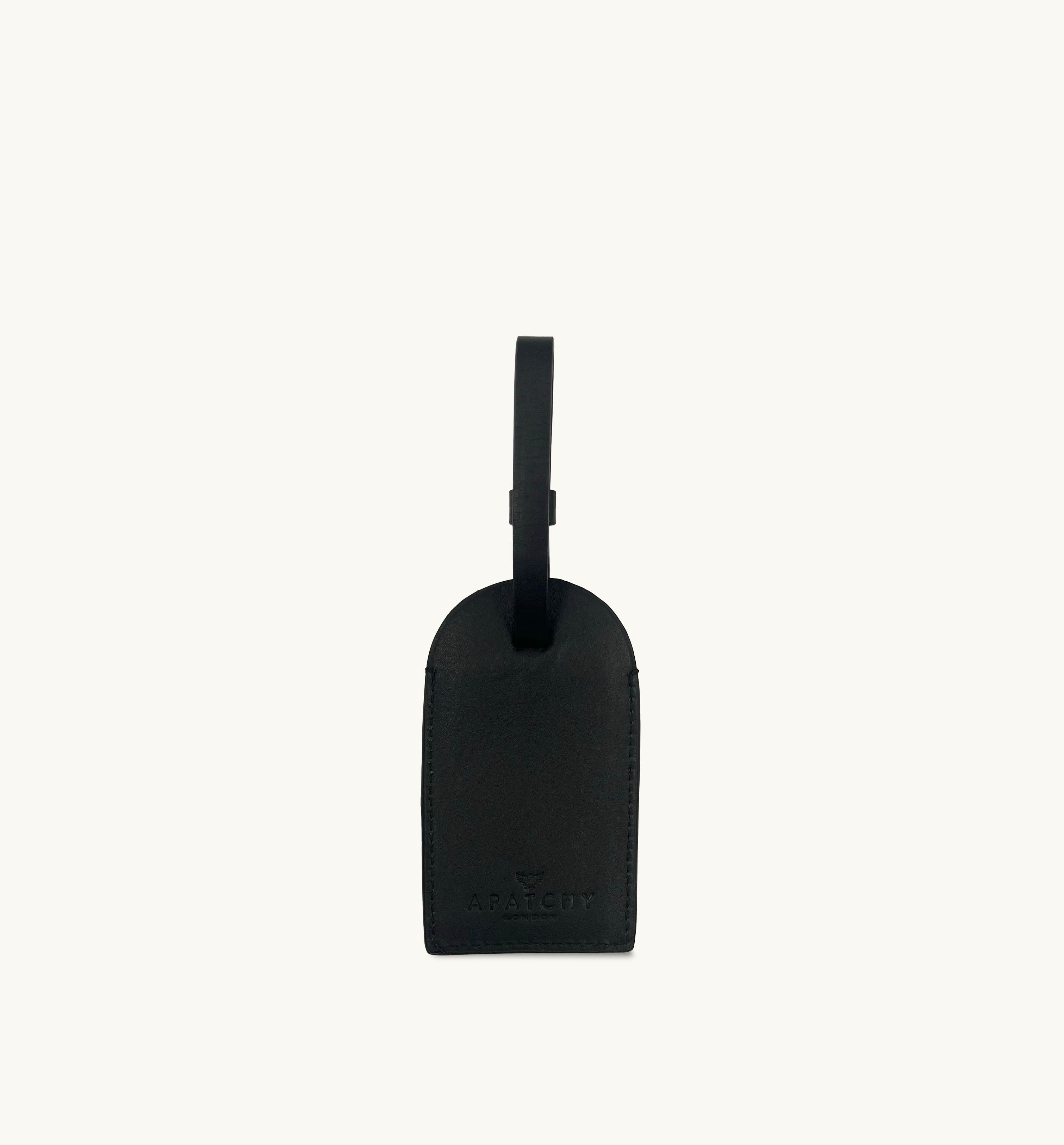 The Black Leather Luggage Tag