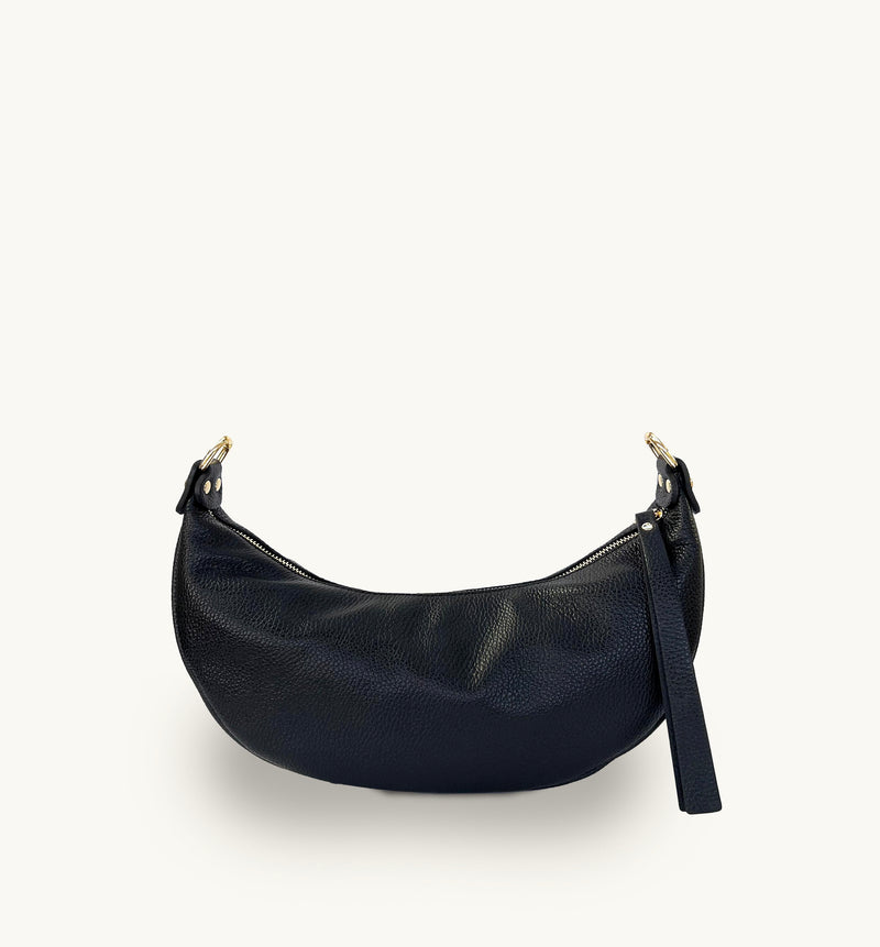 Apatchy London The Lulu Black Leather Sling Bag