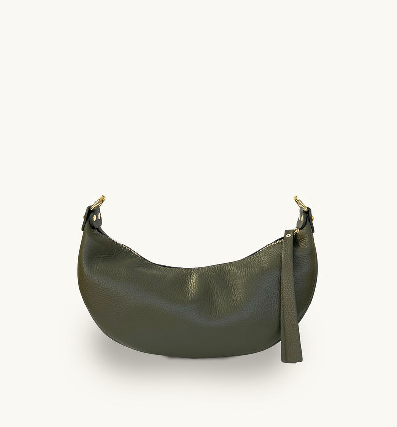 Apatchy london The Lulu Olive Green Leather Sling Bag