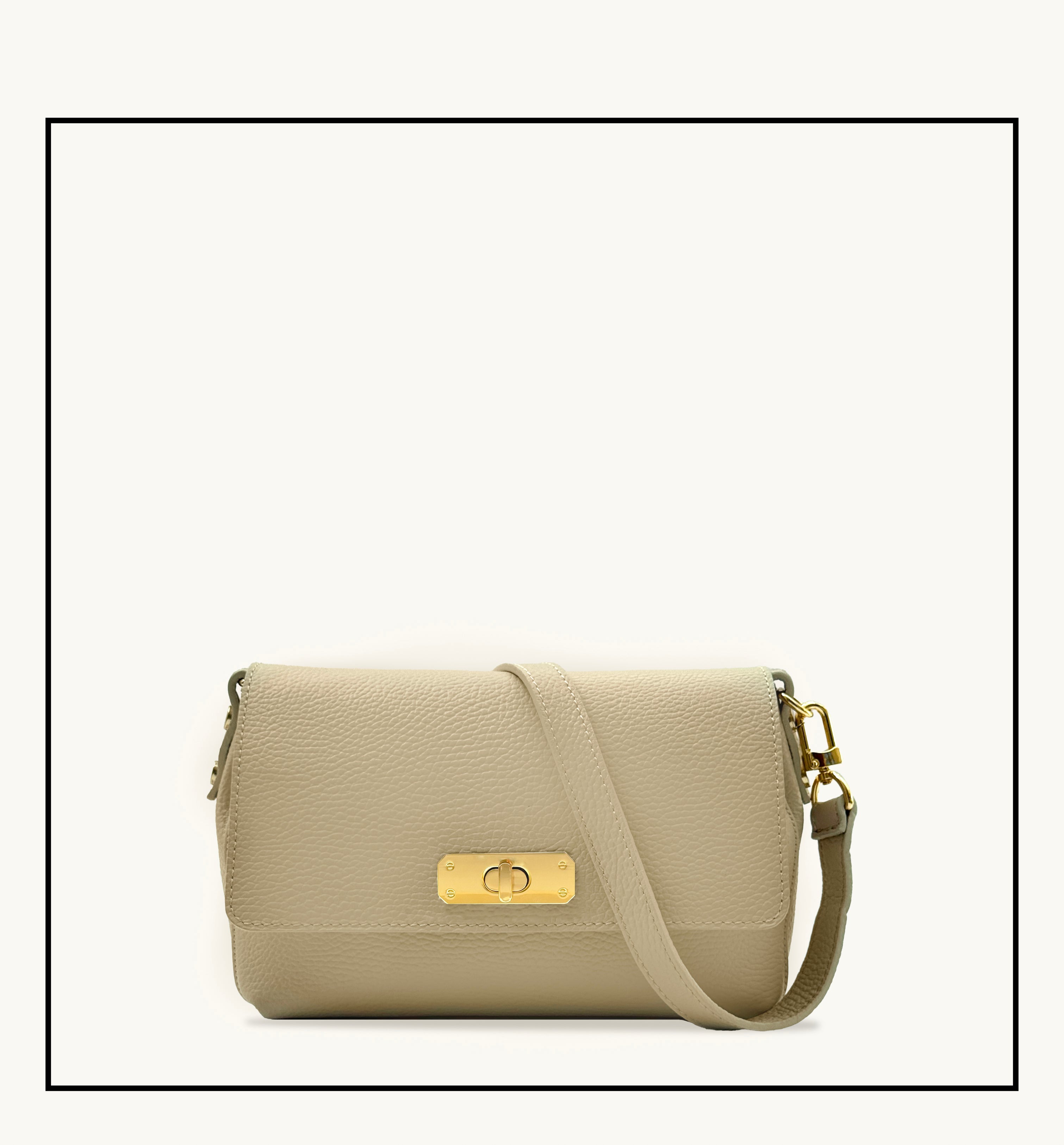 The Maisie Midi Stone Leather Bag
