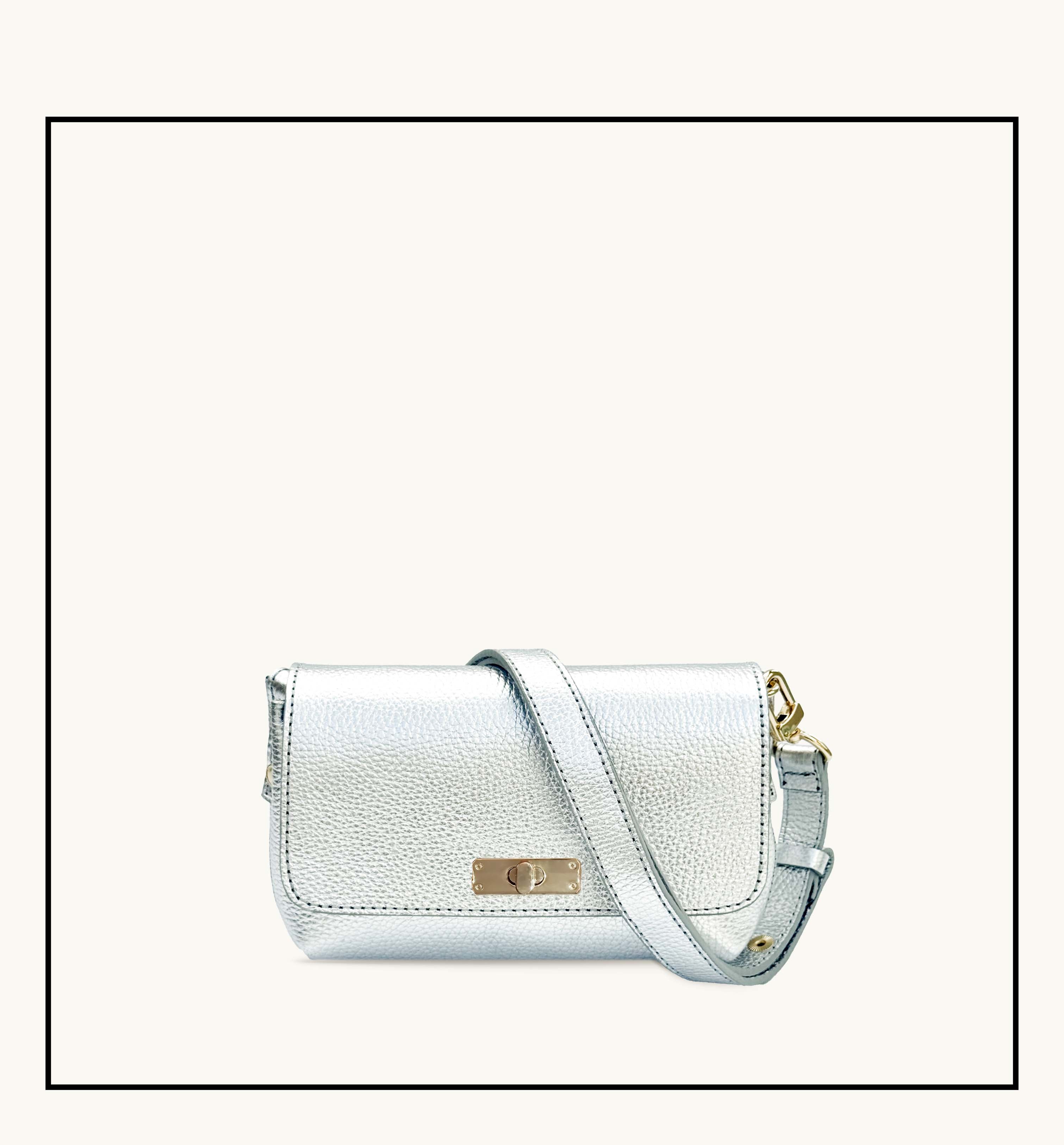 The Maisie Silver Leather Bag