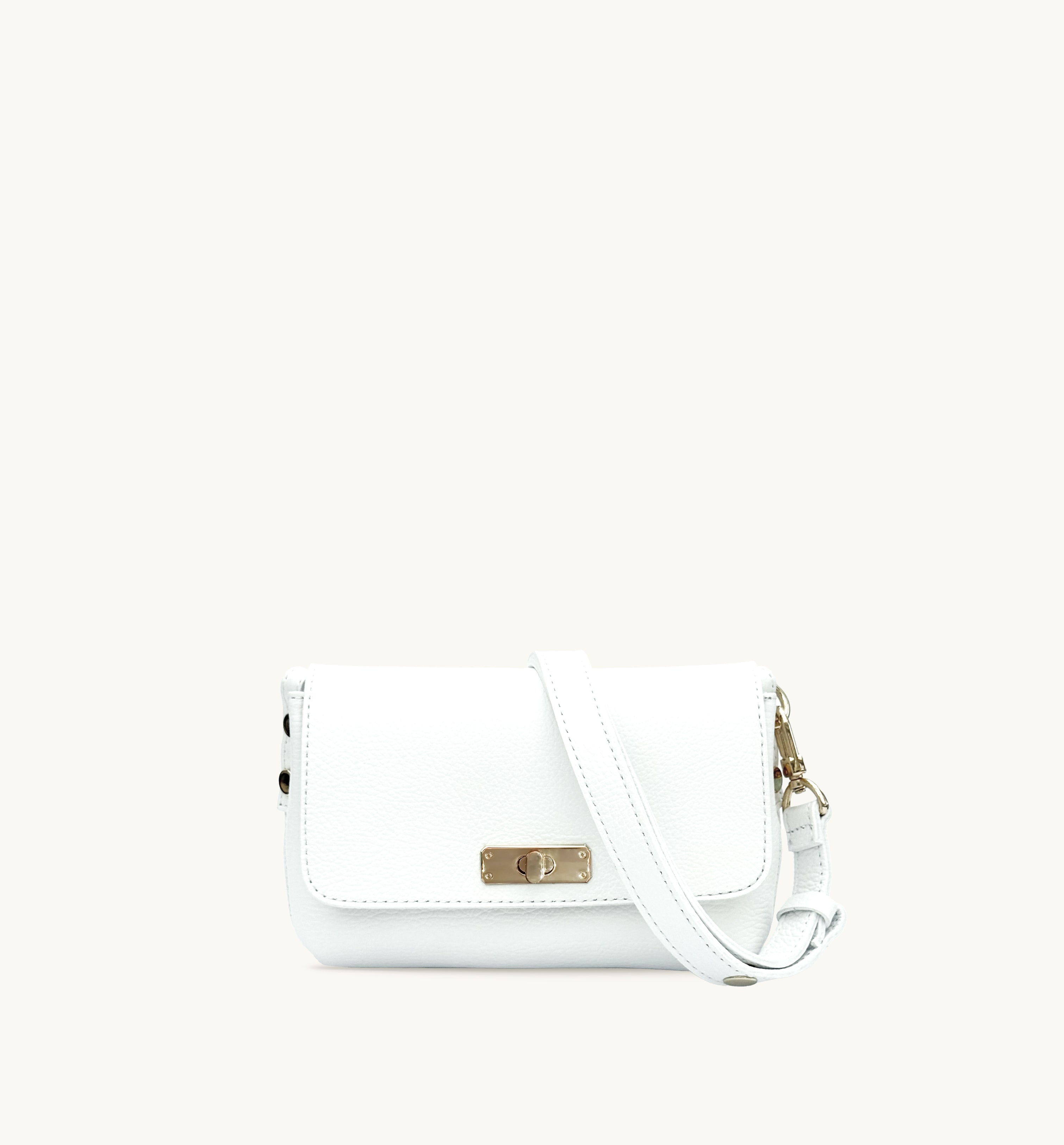 The Maisie White Leather Bag