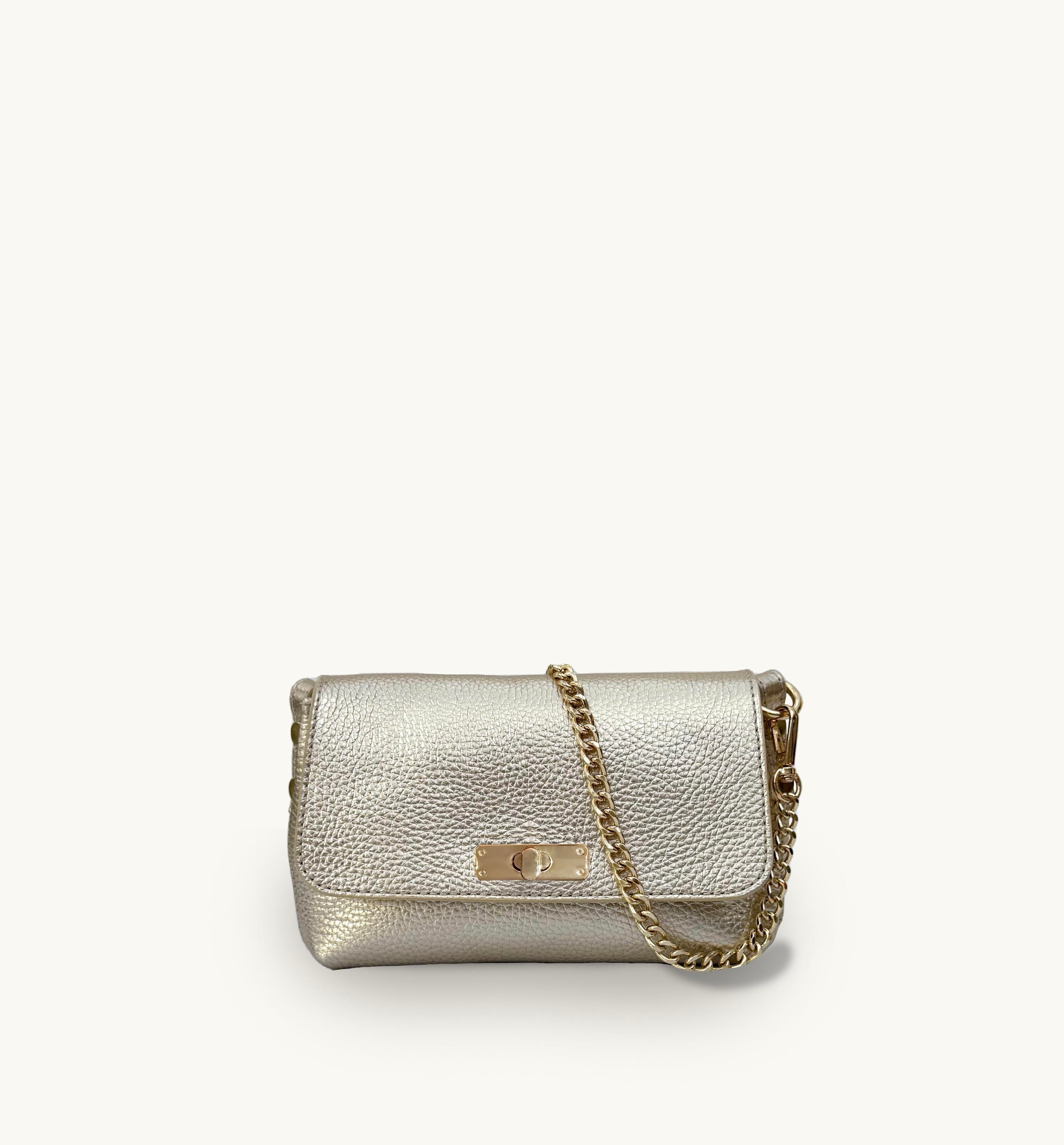 The Maisie Gold Leather Bag