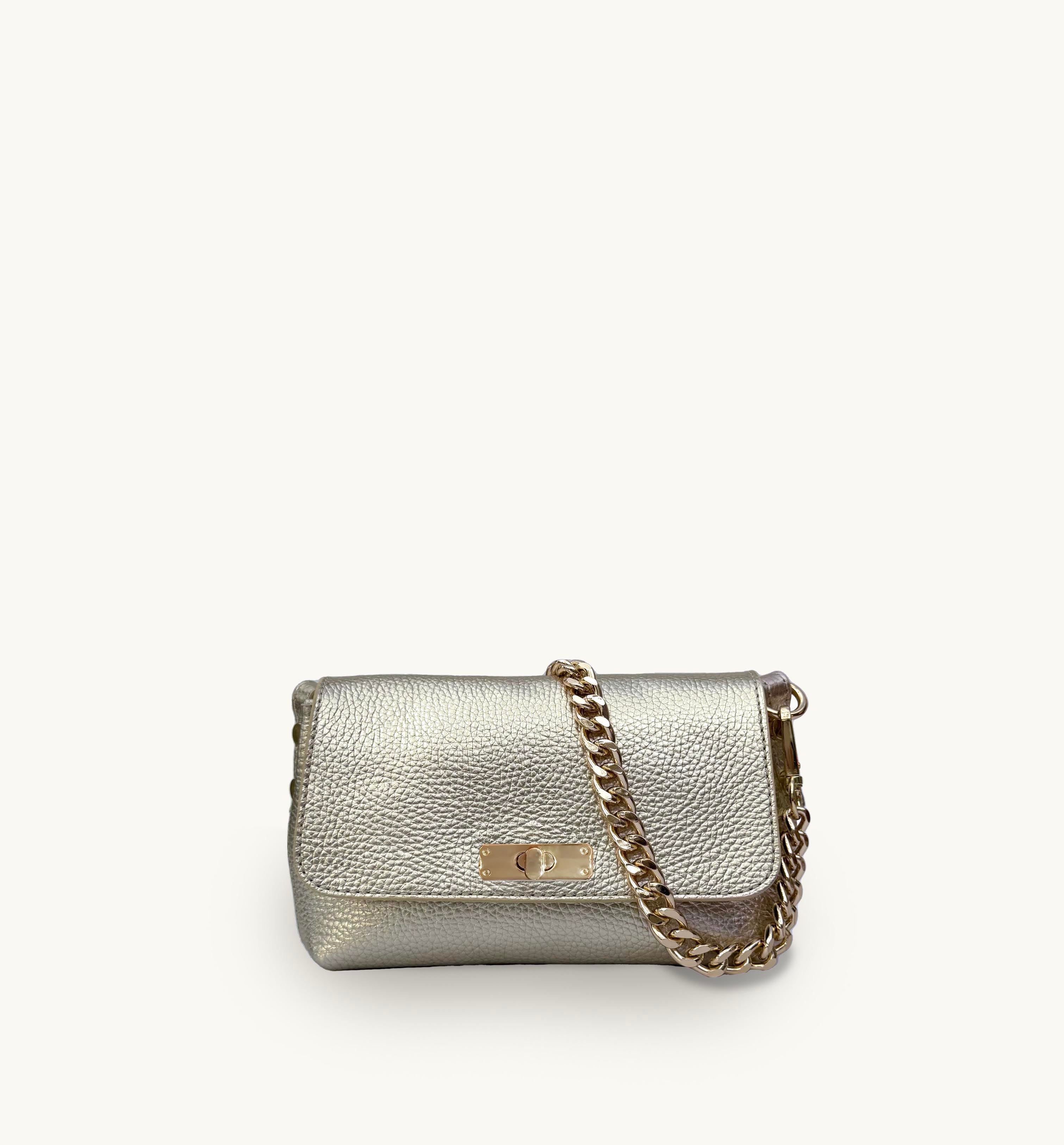 The Maisie Gold Leather Bag