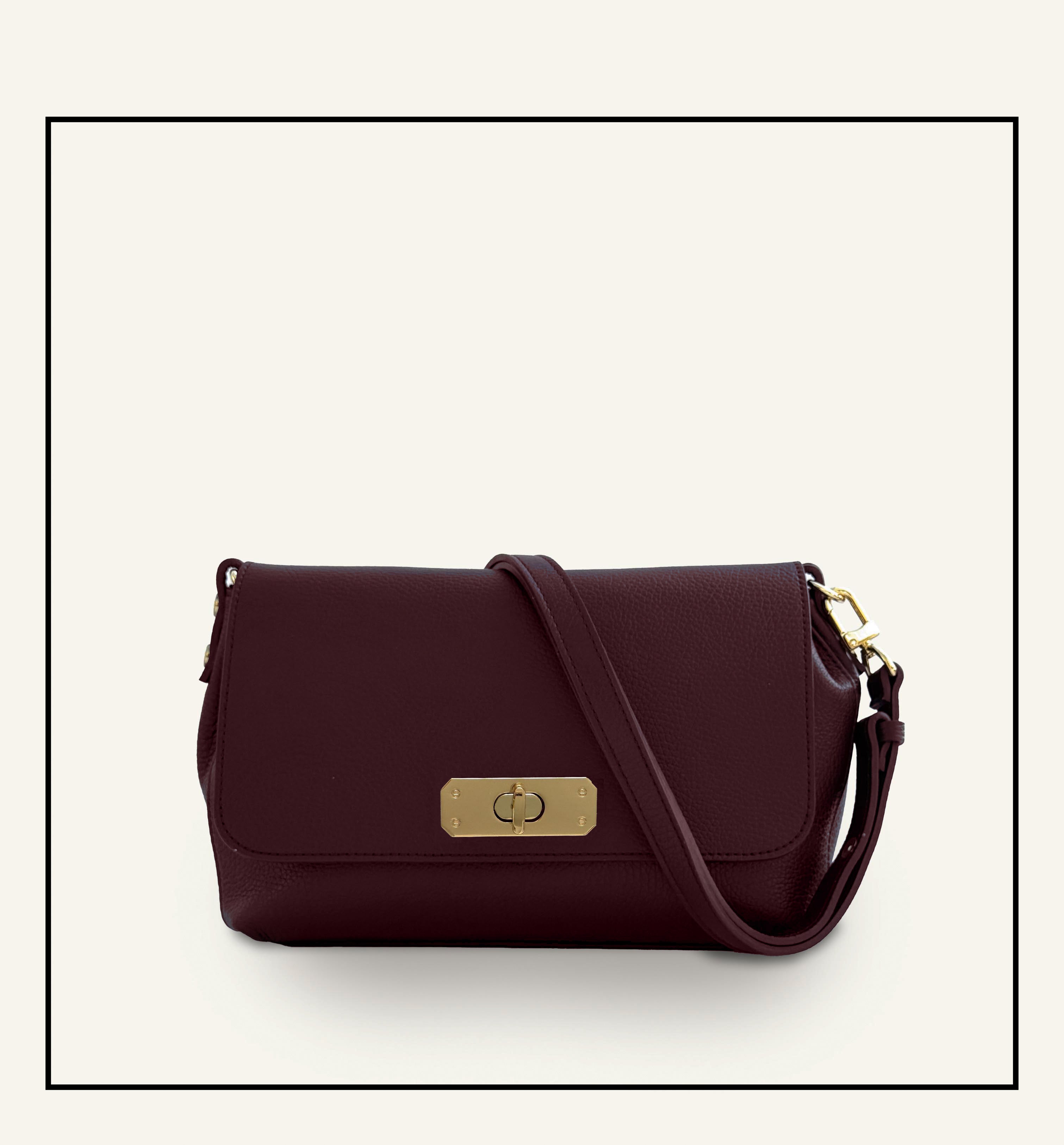 The Maisie Maxi Burgundy Leather Bag