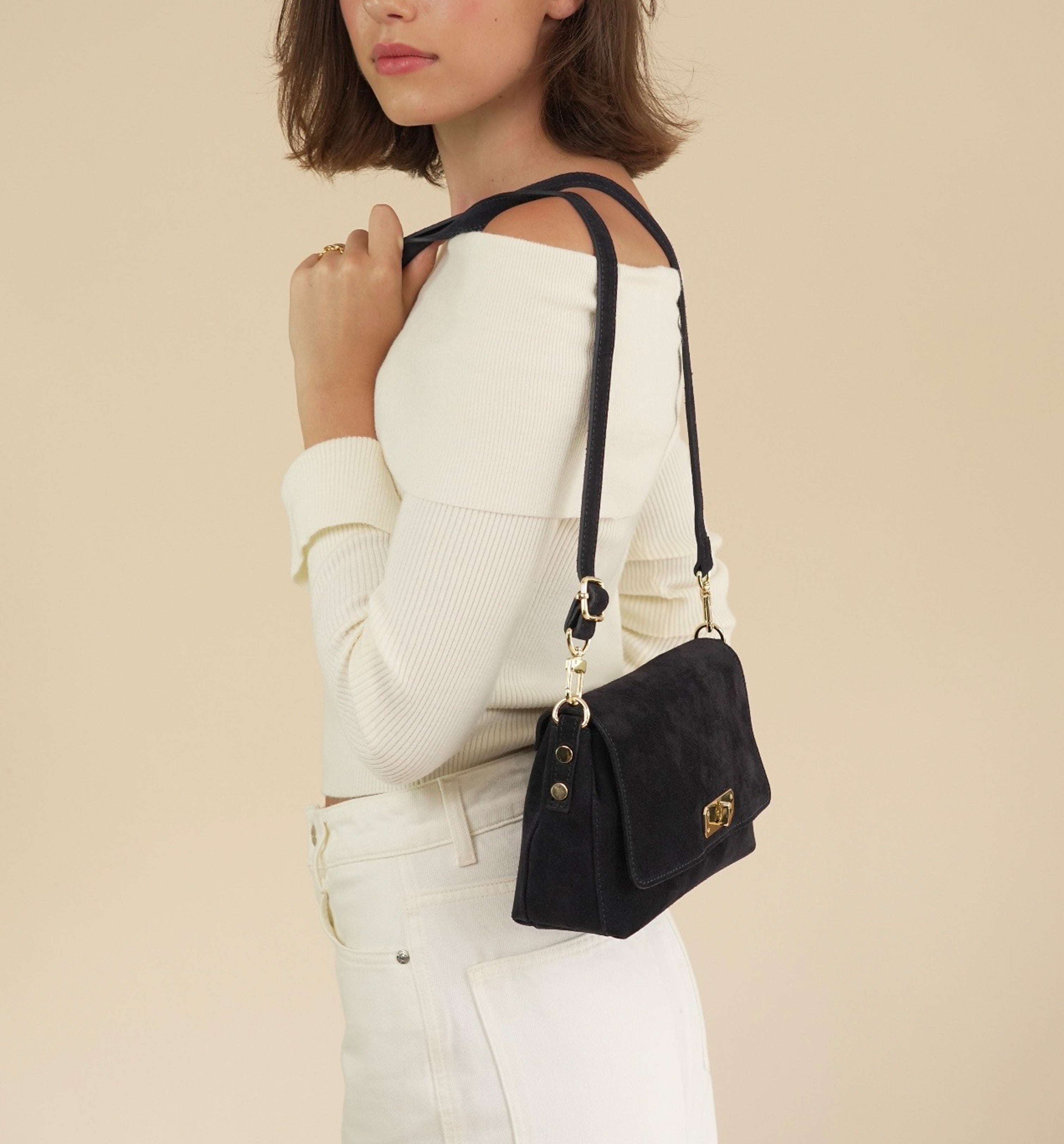 The Maisie Midi Suede Bag
