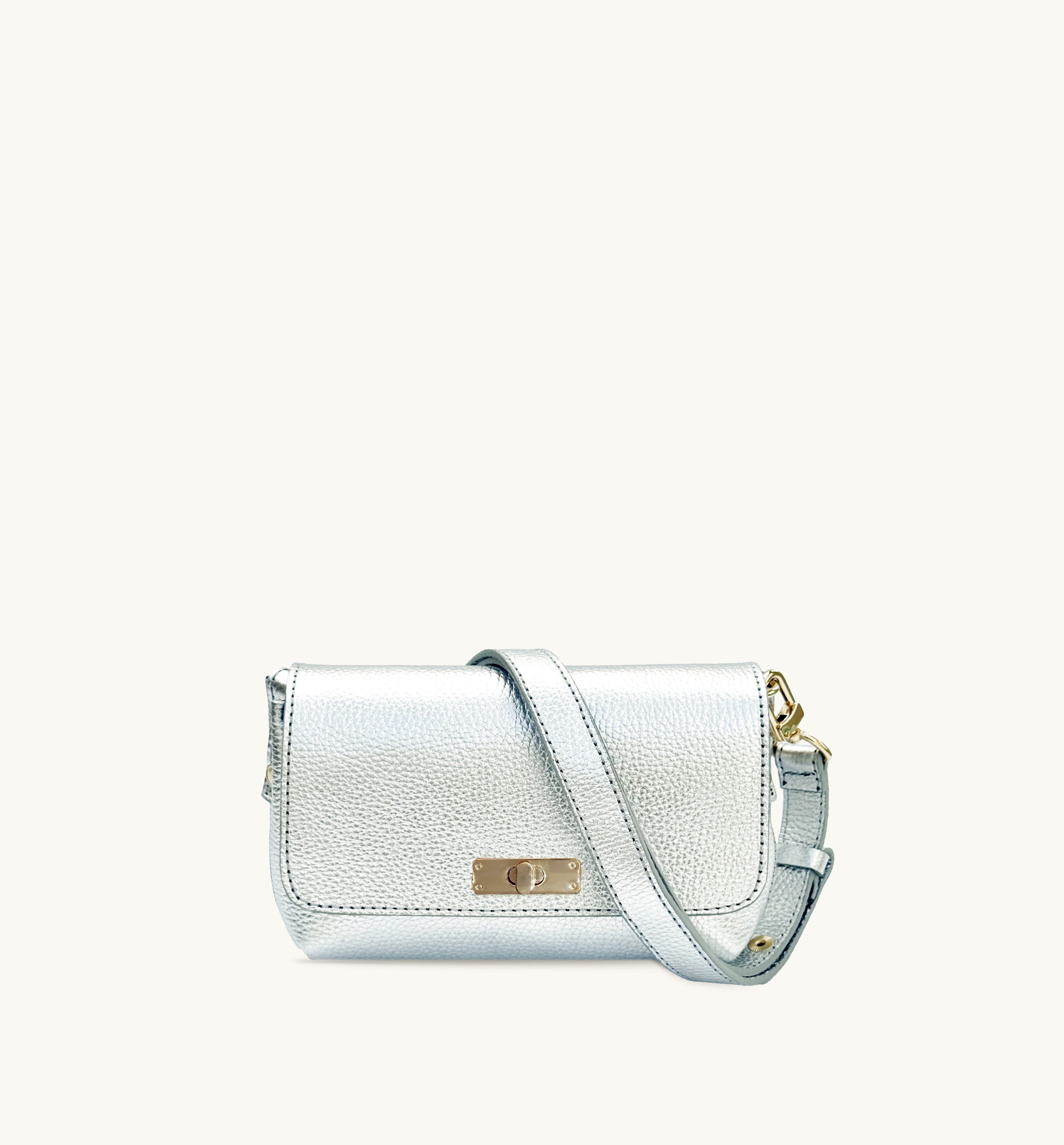 The Maisie Silver Leather Bag