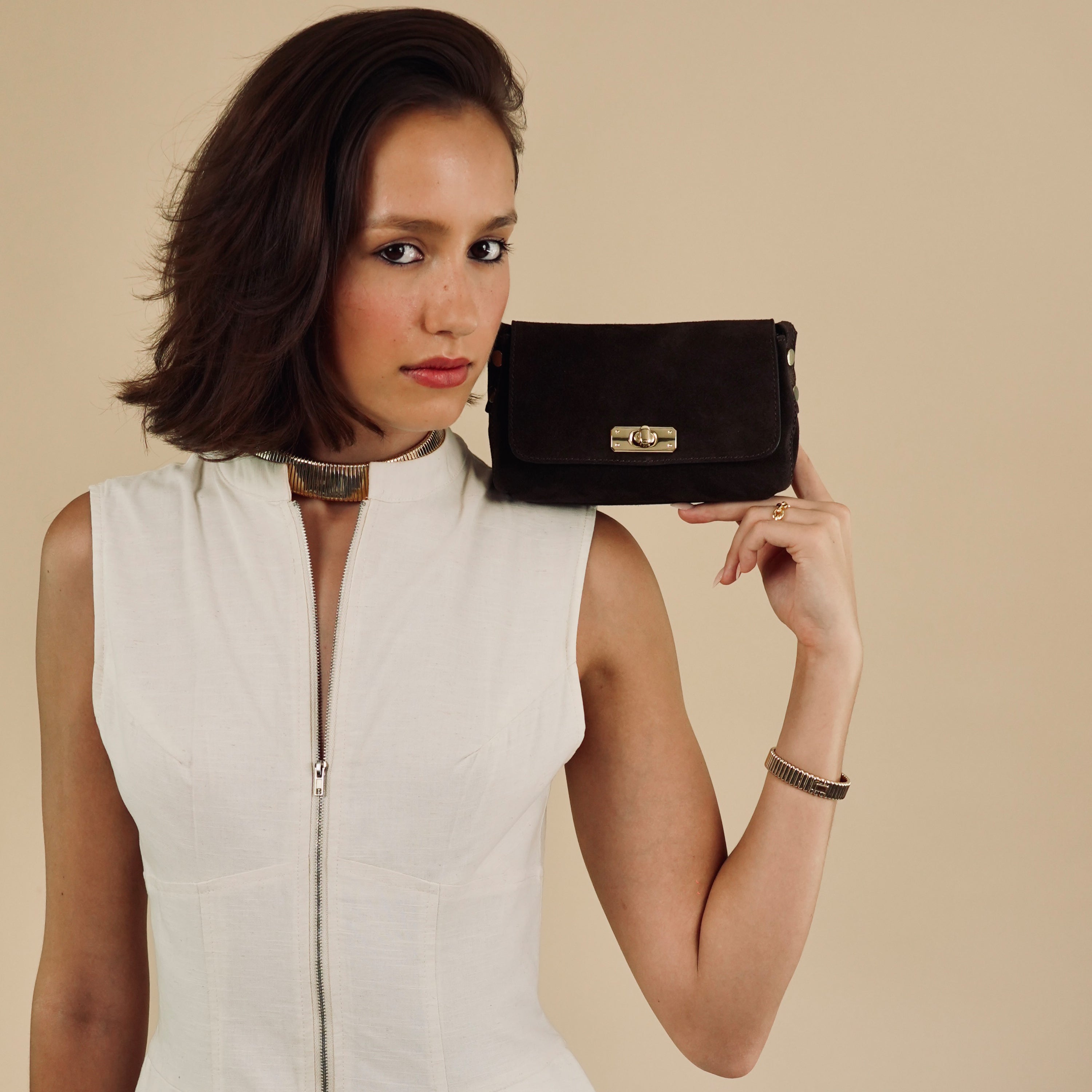 The Maisie Mini Suede Bag