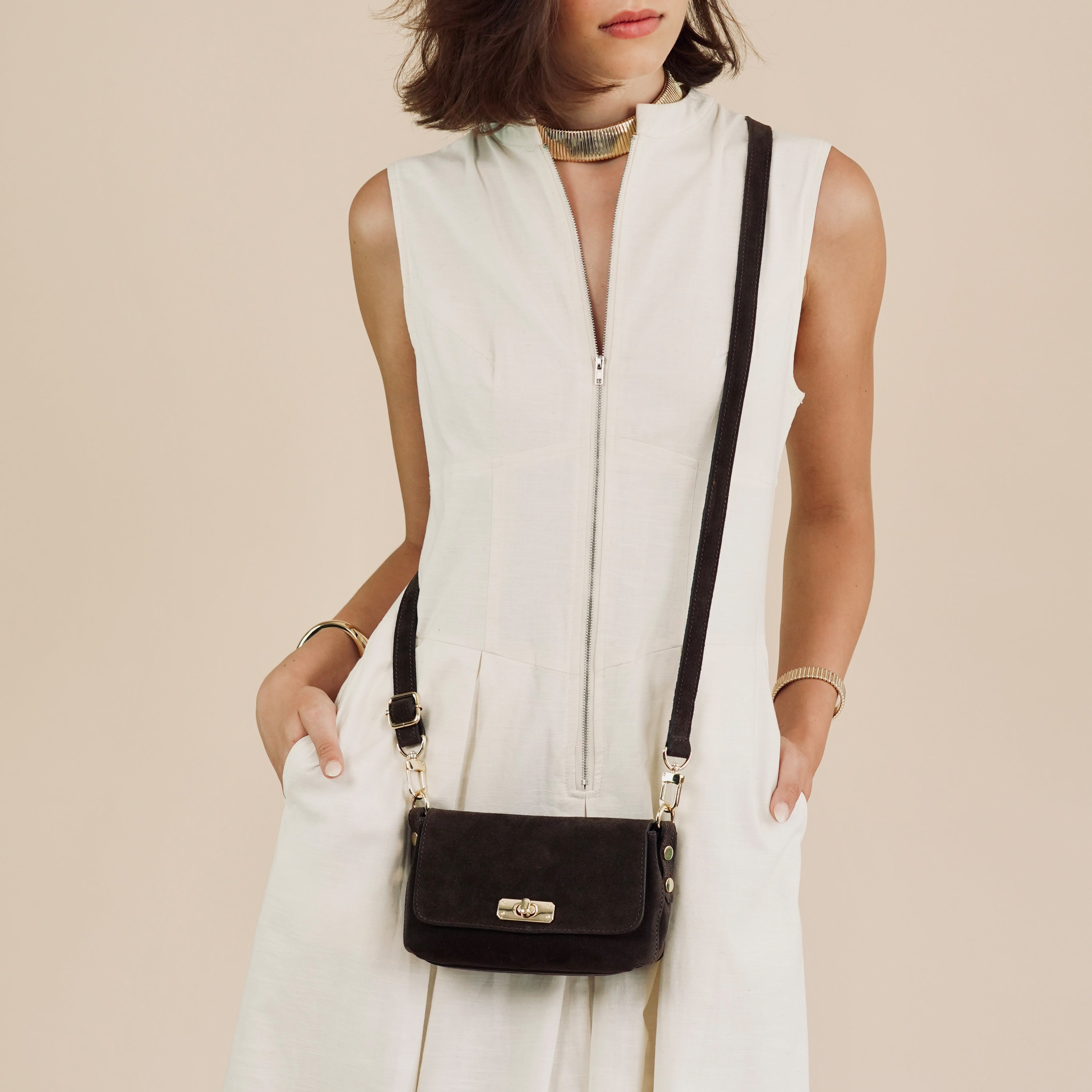 The Maisie Mini Suede Bag