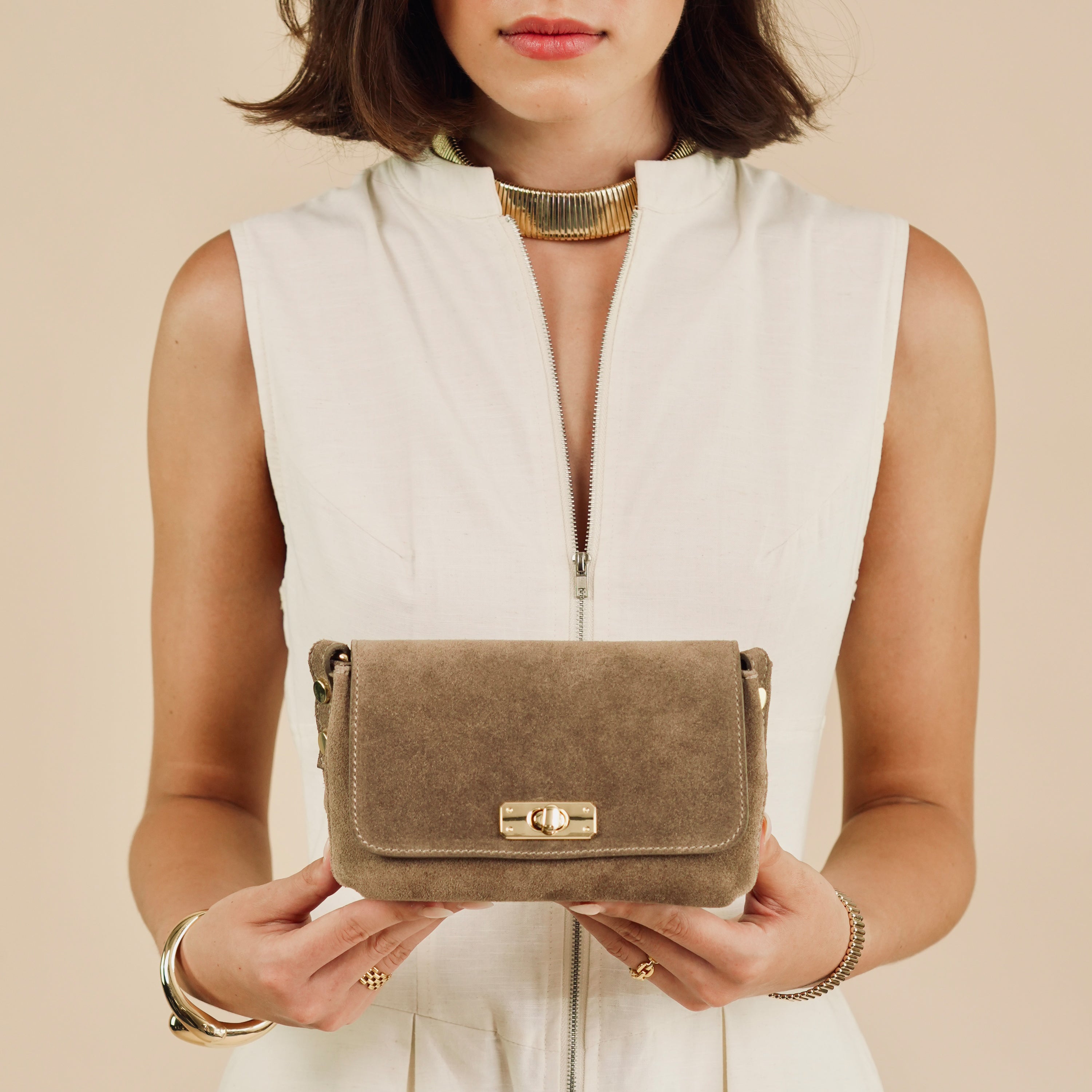 The Maisie Mini Suede Bag