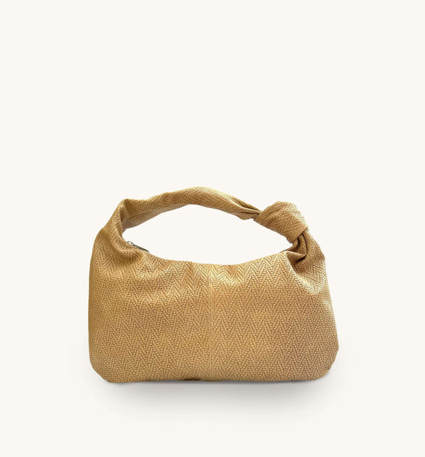 Apatchy The Margot Sand Debossed Leather Bag