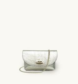 The Mila Gold Leather Phone Bag