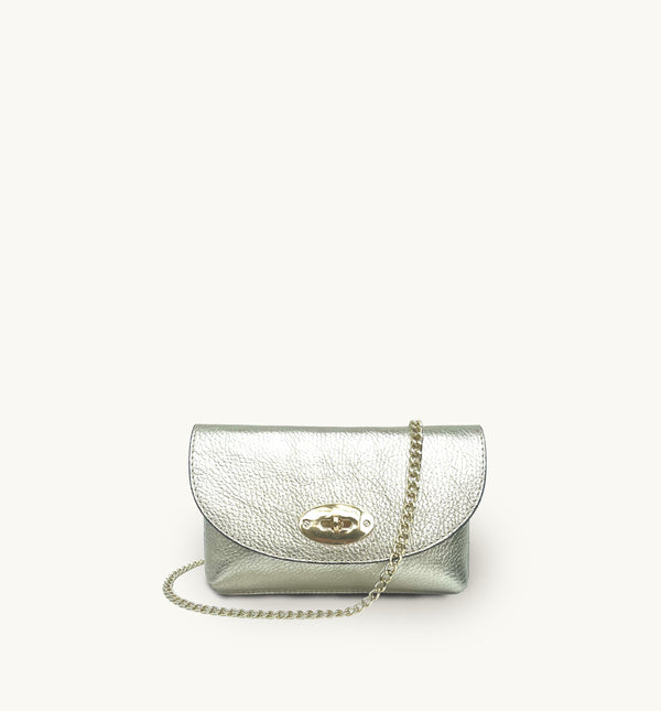 Apatchy The Mila Gold Leather Phone Bag