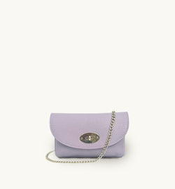 The Mila Lilac Leather Phone Bag
