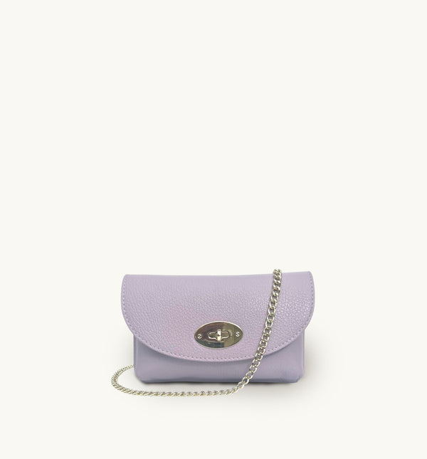 Apatchy The Mila Lilac Leather Phone Bag