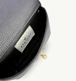 The Mila Navy Leather Phone Bag