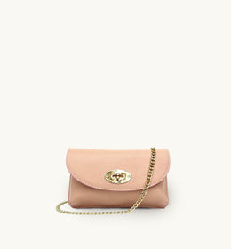 Apatchy The Mila Rose Pink Leather Phone Bag