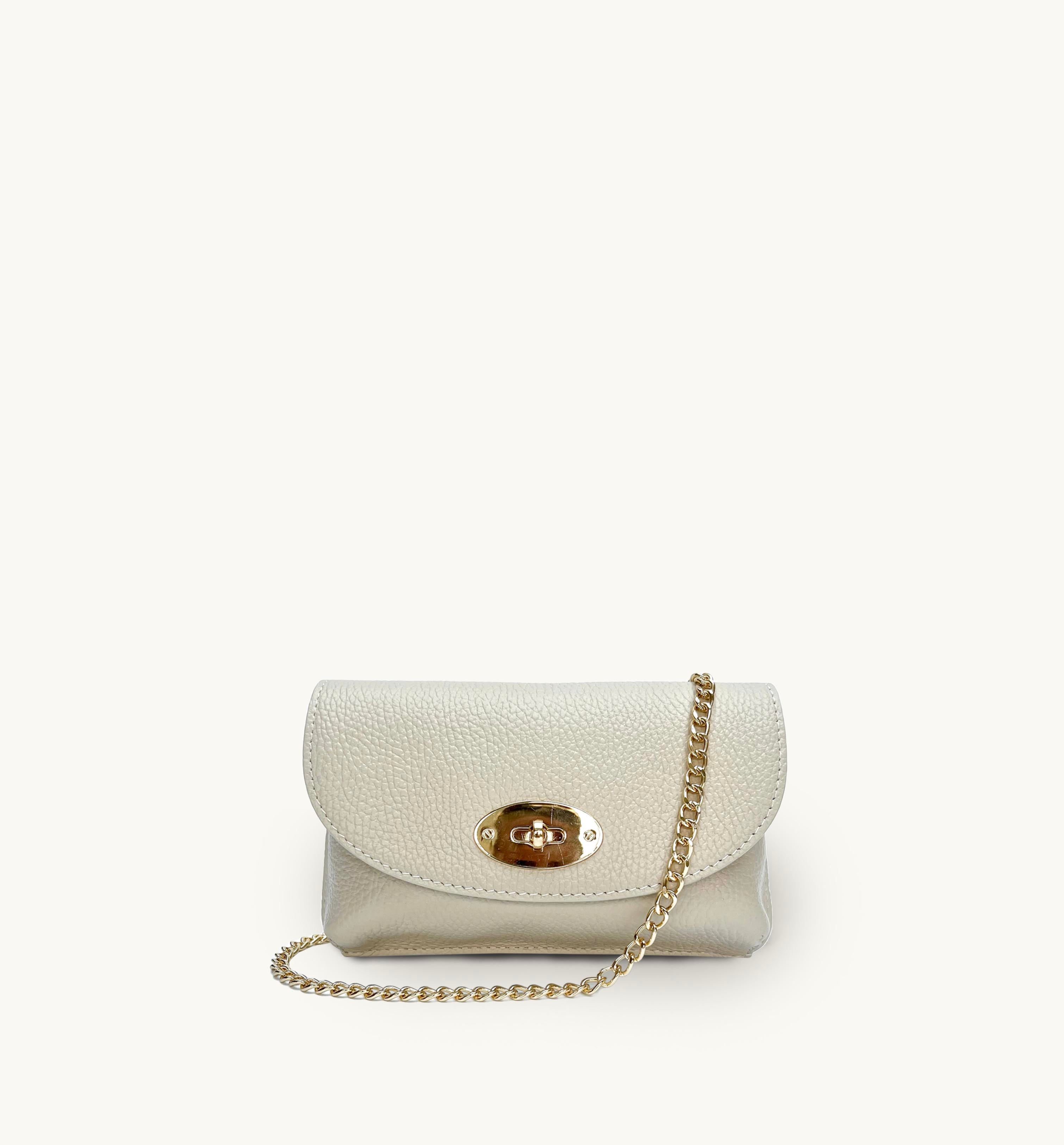 The Mila Stone Leather Phone Bag - Apatchy London