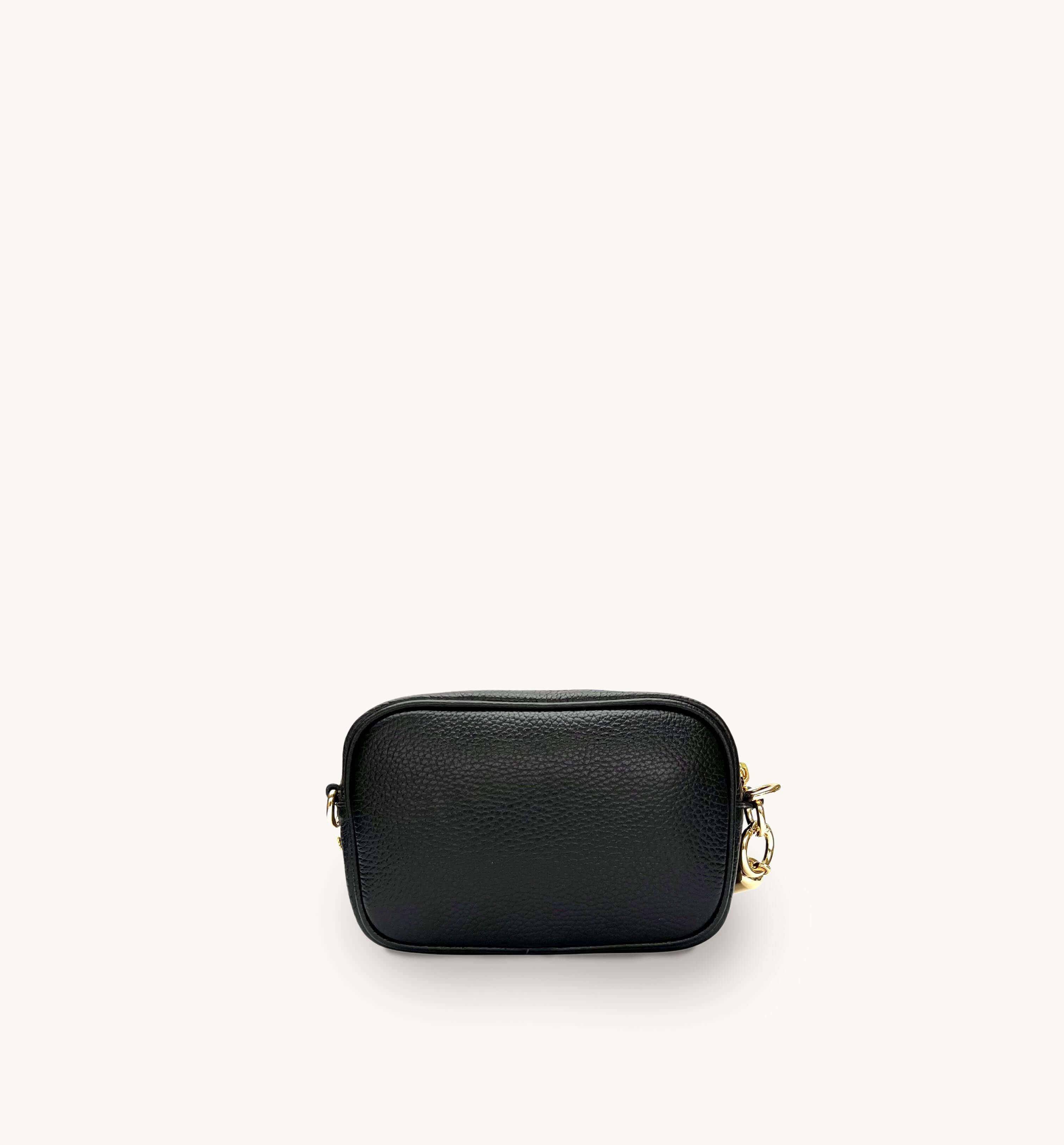 The Mini Tassel Black Leather Phone Bag