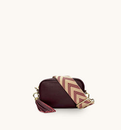 The Mini Tassel Port Leather Phone Bag With Rouge Arrow Strap
