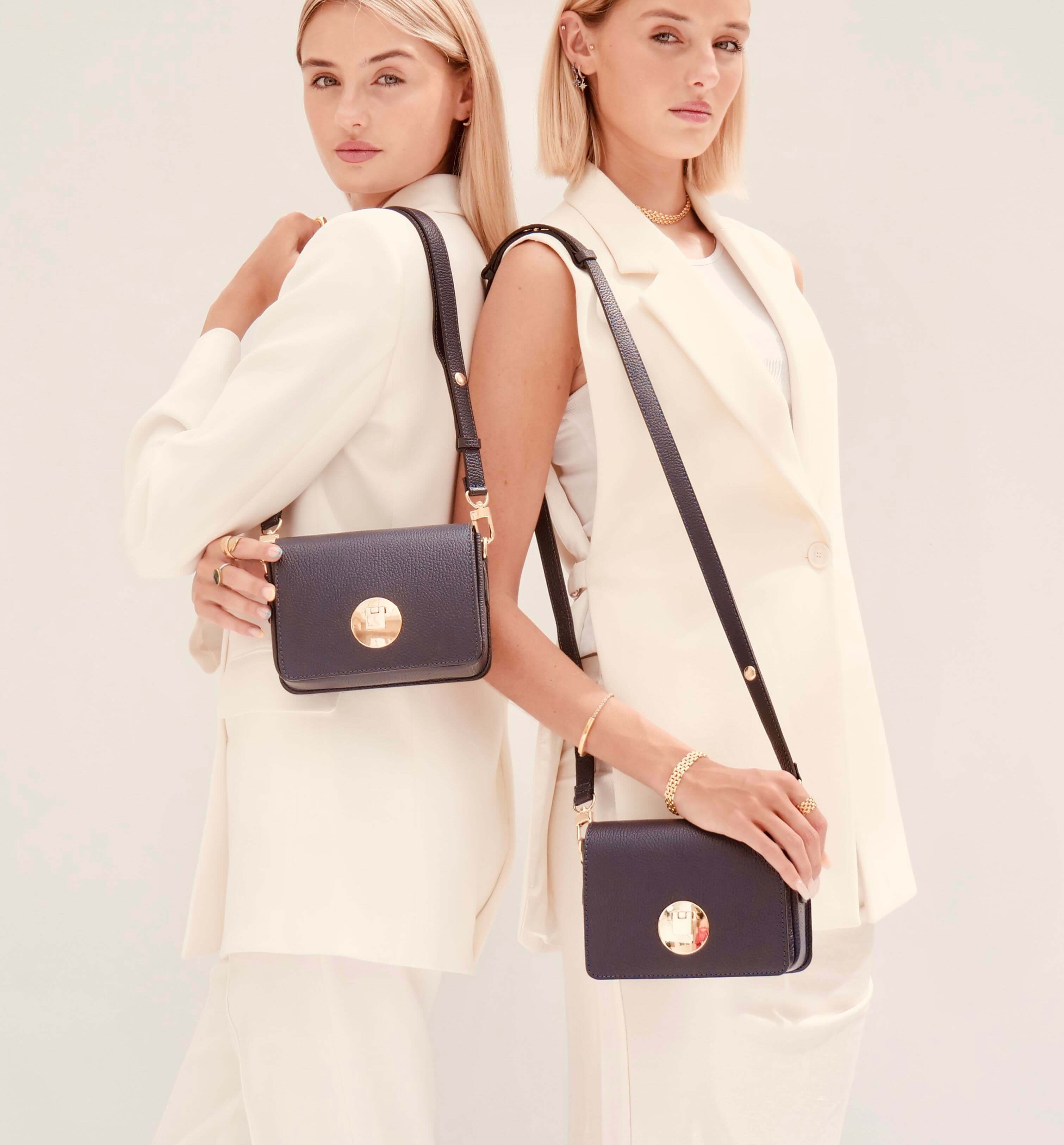 The Newbury Navy Leather Bag